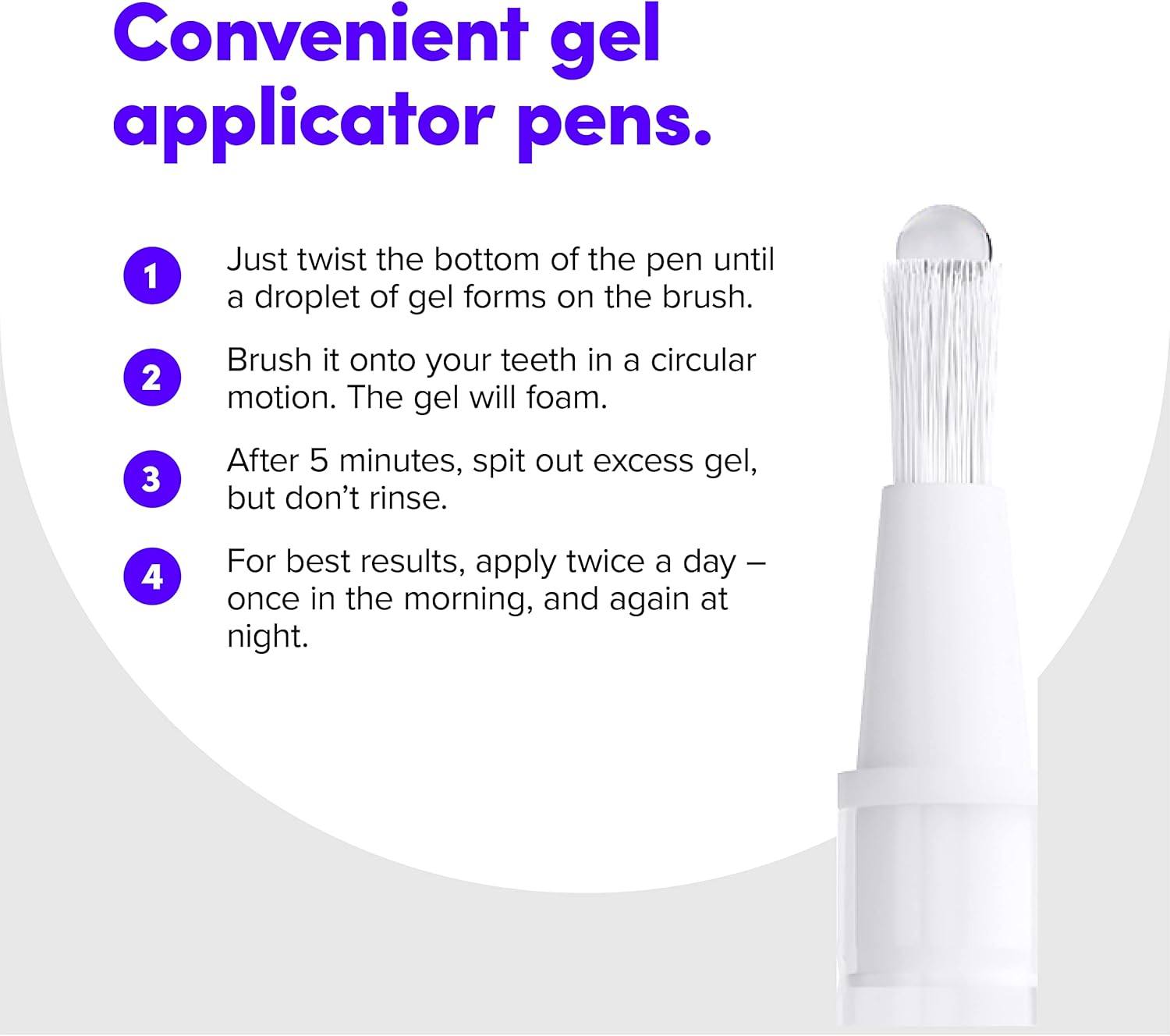 SmileDirectClub Teeth Whitening Kit - 8 1.4ml Gel Pens - Professional Strength Hydrogen Peroxide - Pain Free and Enamel Safe - Up to 9 Shades Whiter in 1 Week - Image 7