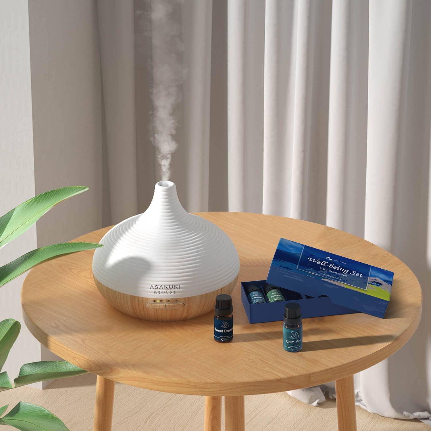ASAKUKI Essential Oil Blends, Essential Oils for Diffusers for Home, Well-Being Kit- Calm Mind, Sweet Dreams, Happy, Relax, Air Freshening, Immunity for Aromatherapy, Humidifiers, Massage, 6x10ml - Image 8