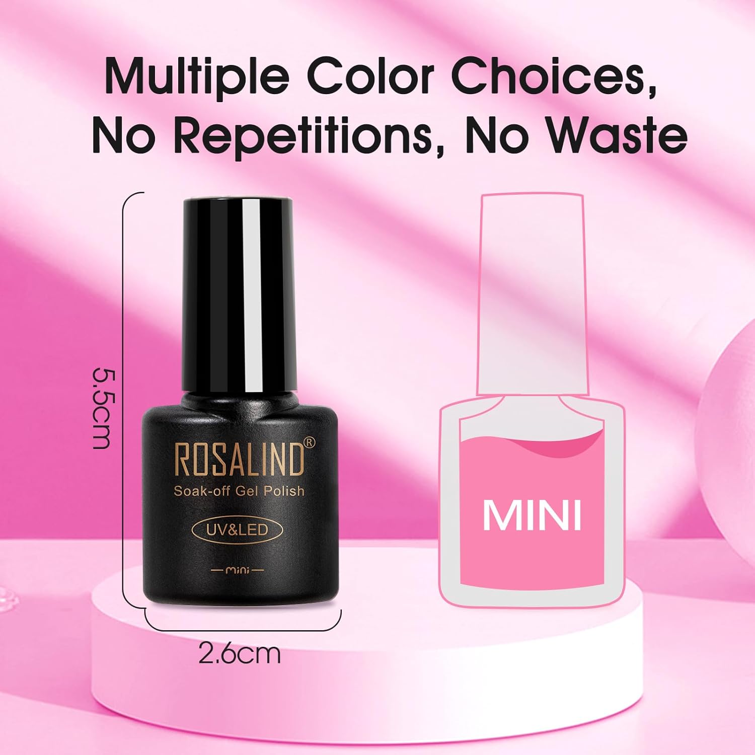ROSALIND 30pcs Gel Nail Polish Set, 26 Colors Gel Polish with 4Pcs Base and Glossy Matte Glitter Top Coat All Seasons Nude Blue Red Nails art Kit DIY Salon at Home - Image 9