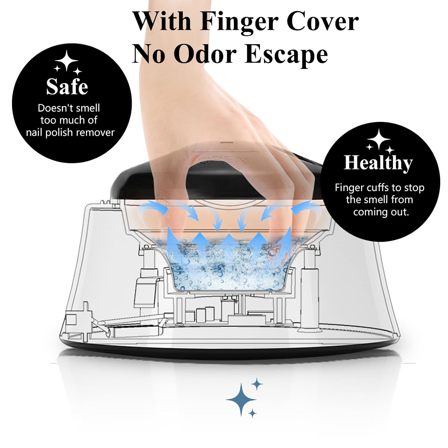 Electric Nail Soaking Bowl, Soak off Bowl for Gel Nail Polish, Acrylic Nails, Dip Powder Removal, Black - Image 4