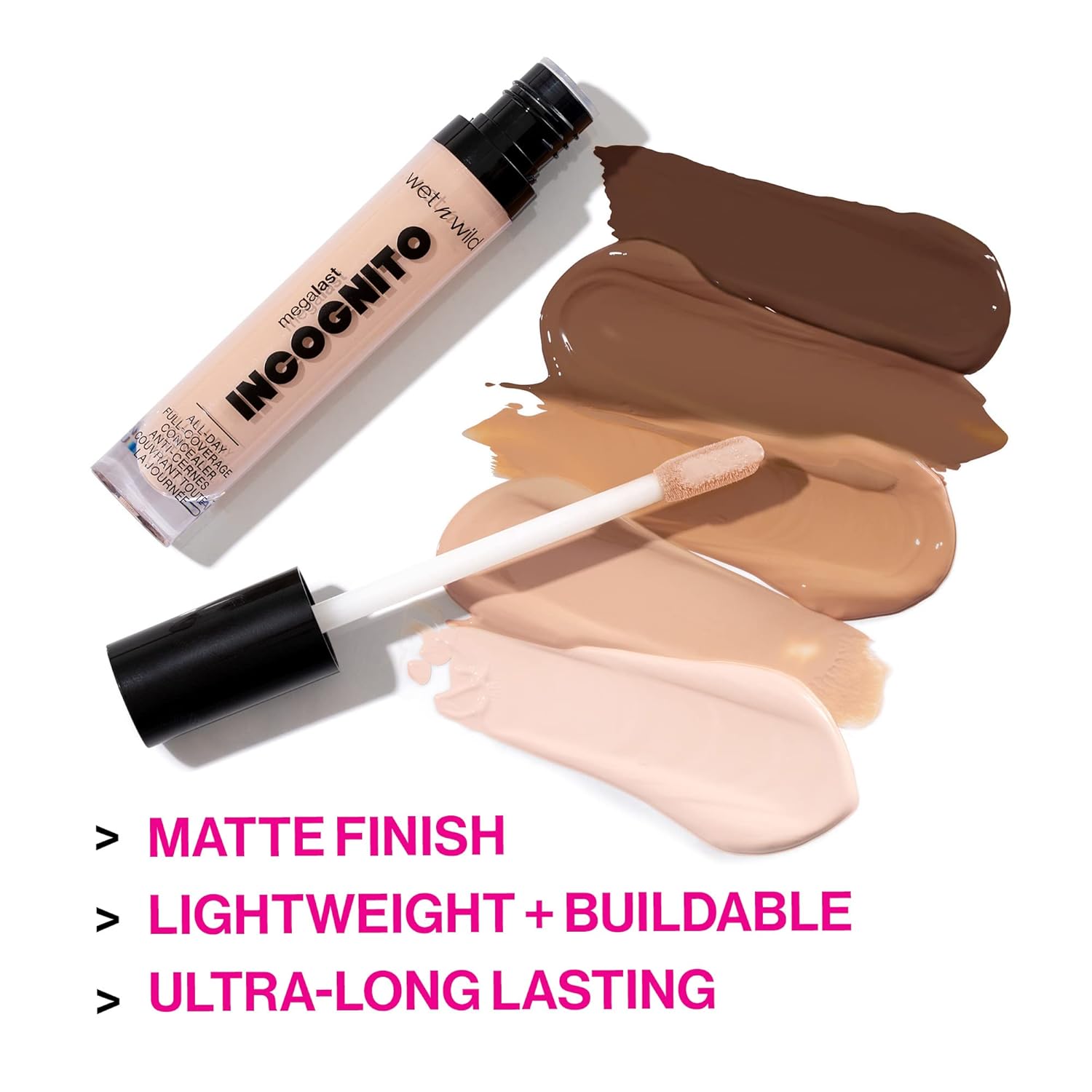 wet n wild Mega Last Incognito All-Day Full Coverage Liquid Matte Concealer, Light Beige, 0.18 Ounce - Image 3