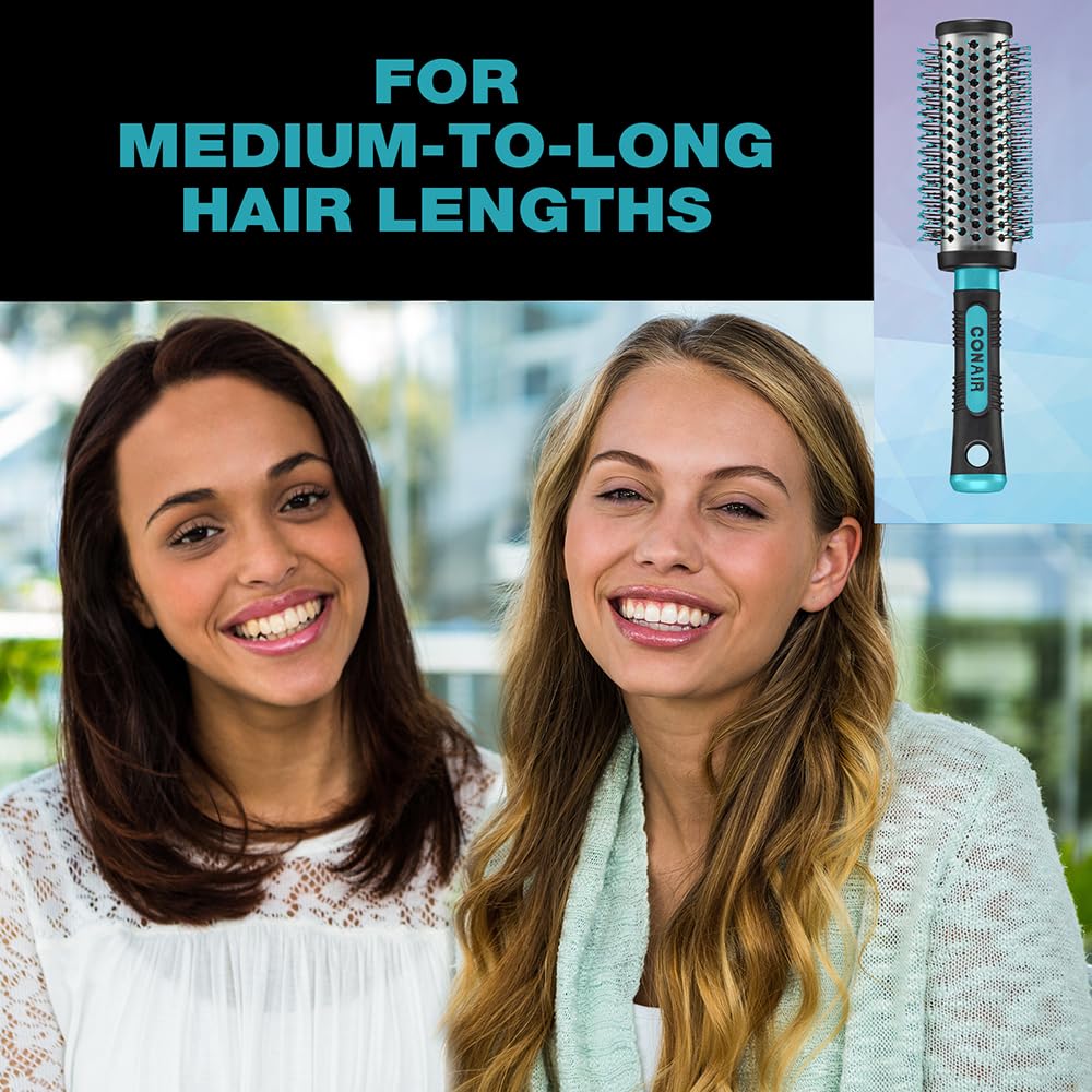 Conair Salon Results Round Hair Brush - Hair Brush Blow Dryer - Large Round Brush for Blow Out - Nylon Bristles - curly hair brush - hair brushes for women - hair brushes for women - Image 5