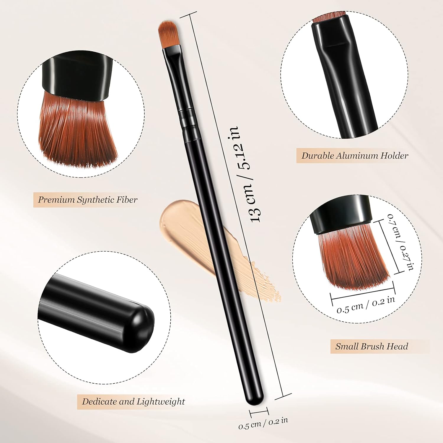 12-Piece Black Small Makeup Brush Set for Concealing, Blending, and Buffing - Image 4