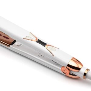 Professional Real Infrared Hair Straightener Flat Iron- Instant Heating Technology with 450F Temp Control in 30 Seconds - Frizz Free - Silkier - Single Pass - Last Longer - for All Hair Type