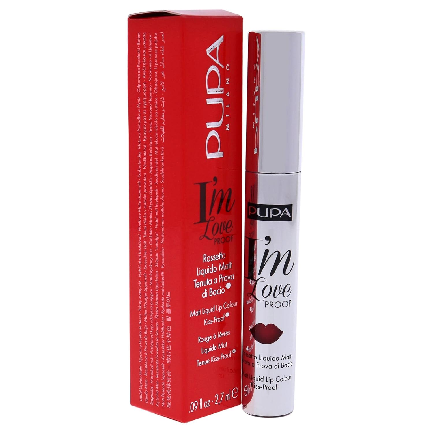 Pupa Milano I Am Love Proof Matte Liquid Lipstick 009 Red Pop 0.09 oz for Women - Image 3