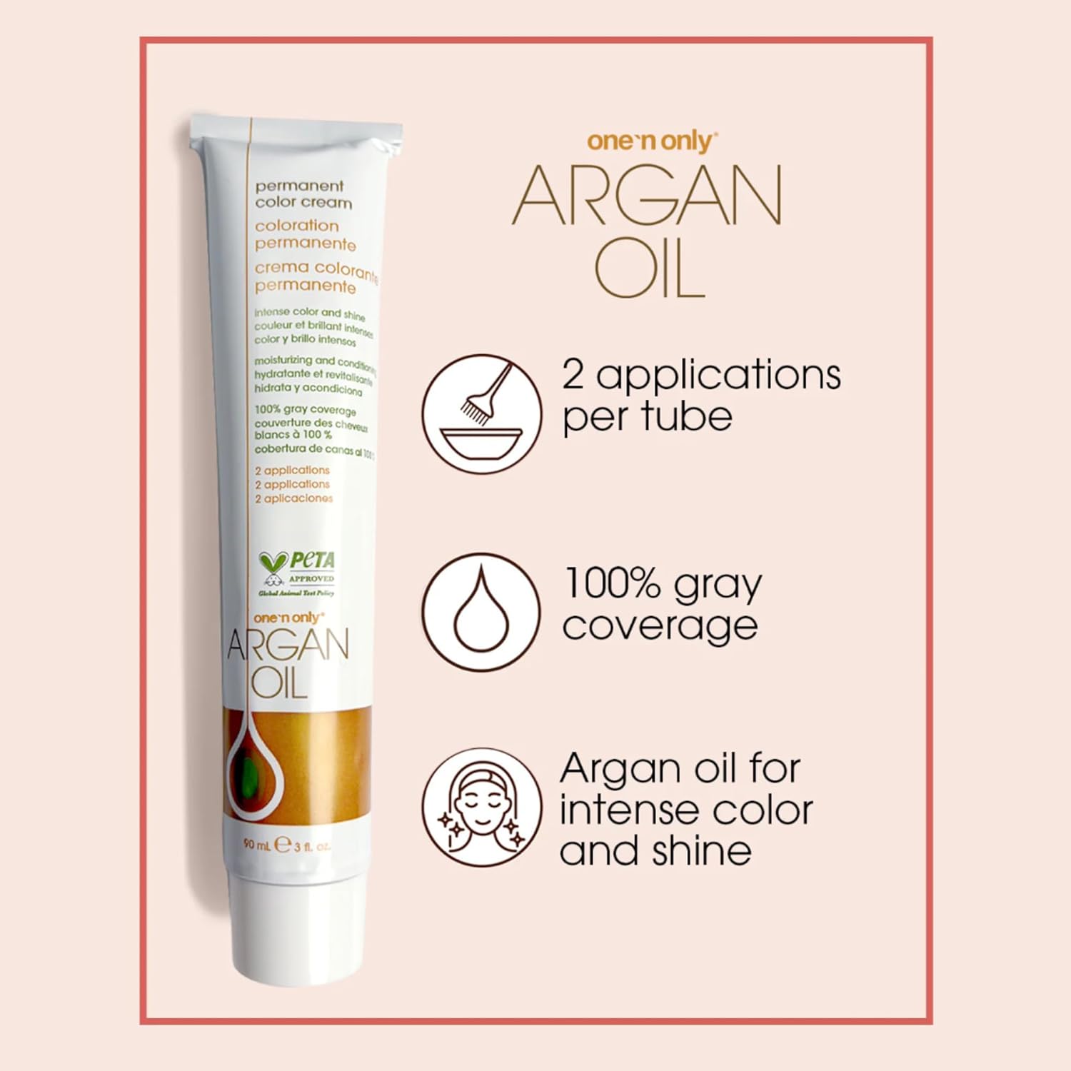 One N' Only Demi Permanent Hair Color - Permanent Hair Dye Made with Argan Oil - Delivers Rich, Accurate Tones with Gray Coverage - Improves Moisture & Elasticity - 3N Dark Natural Brown (3 oz) - Image 3