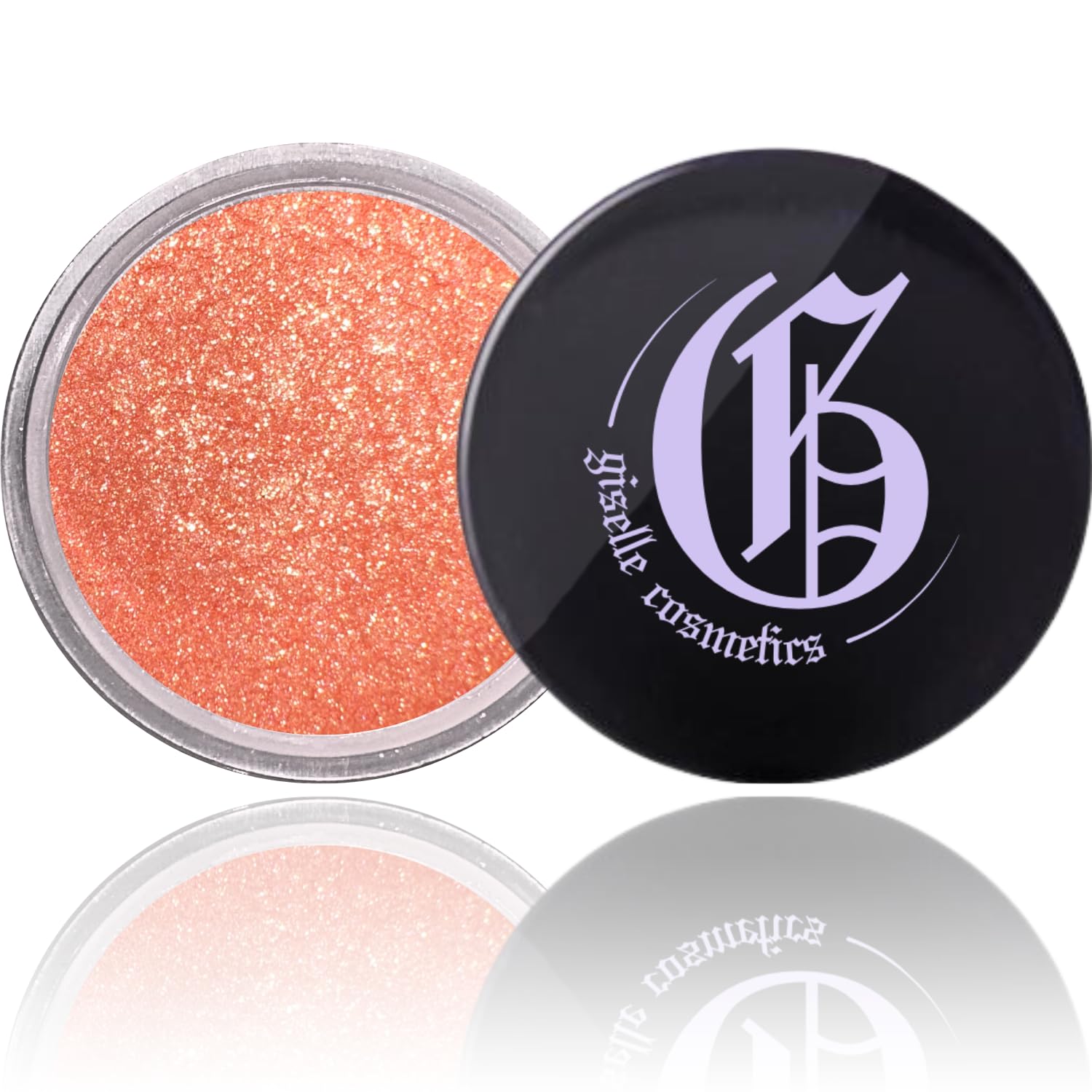 Orange Coral Loose Mineral Eyeshadow Palette - Organic, Hypoallergenic, Talc-Free, Glitter & Shimmer, Metallic, Holographic, Iridescent Eye Shadow Palette Makeup - Image 6