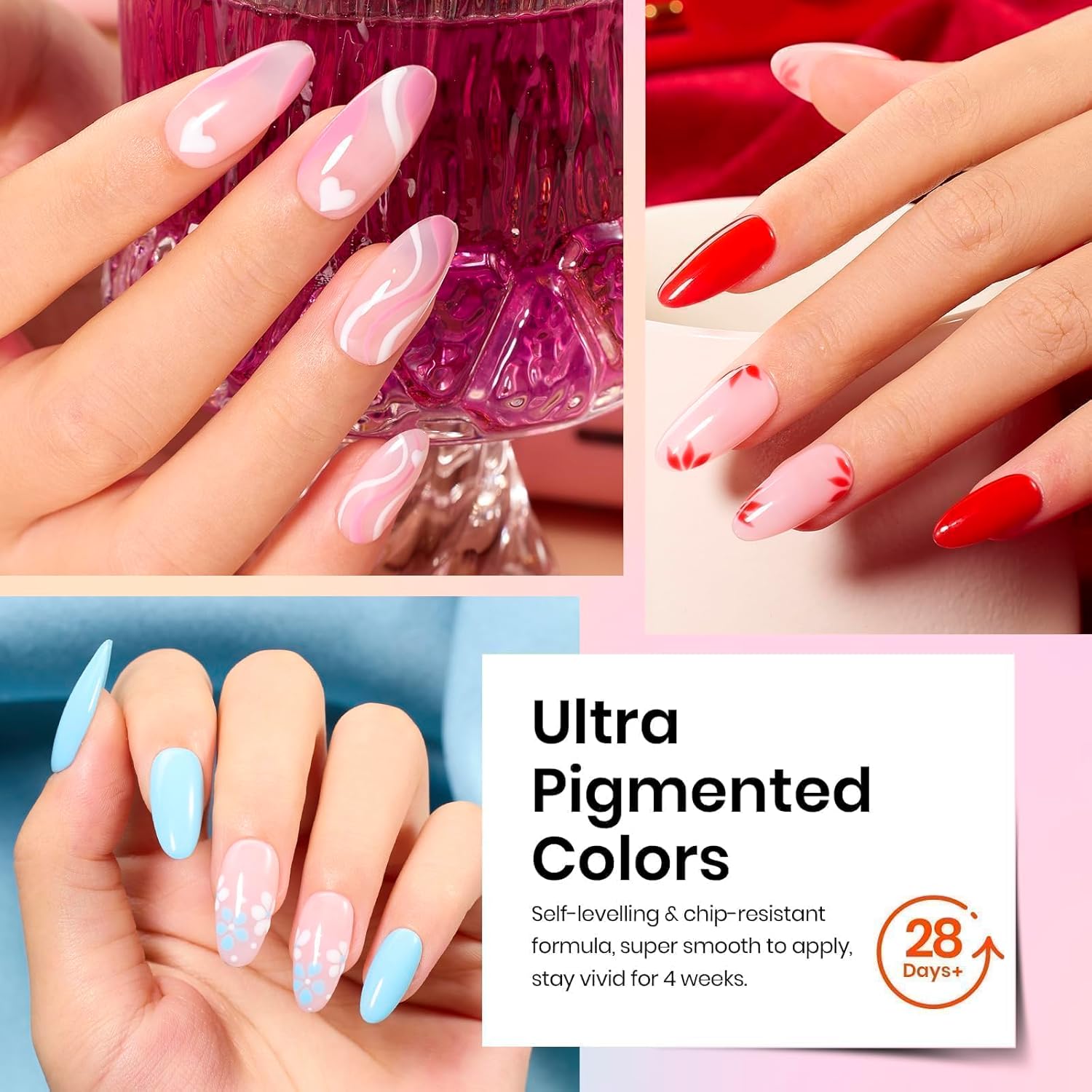 Beetles Gel Nail Polish Set 20 Colors White Black Nude Gel Polish with Base Coat Matte Glossy Top Coat Trendy Colors Uv LED Lamp Nails Gifts for Women Vibrant Subtle - Image 5