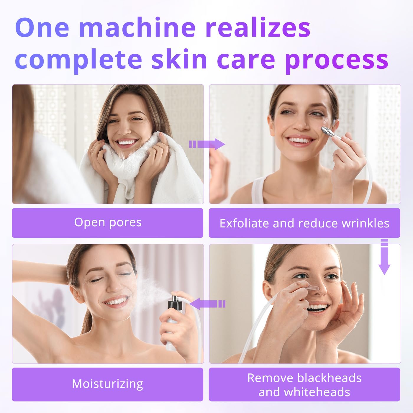 Diamond Microdermabrasion Machine Professional, 3 in 1 Dermabrasion Facial Peeling Skin Care Device for Salon Personal Home Use - Image 7
