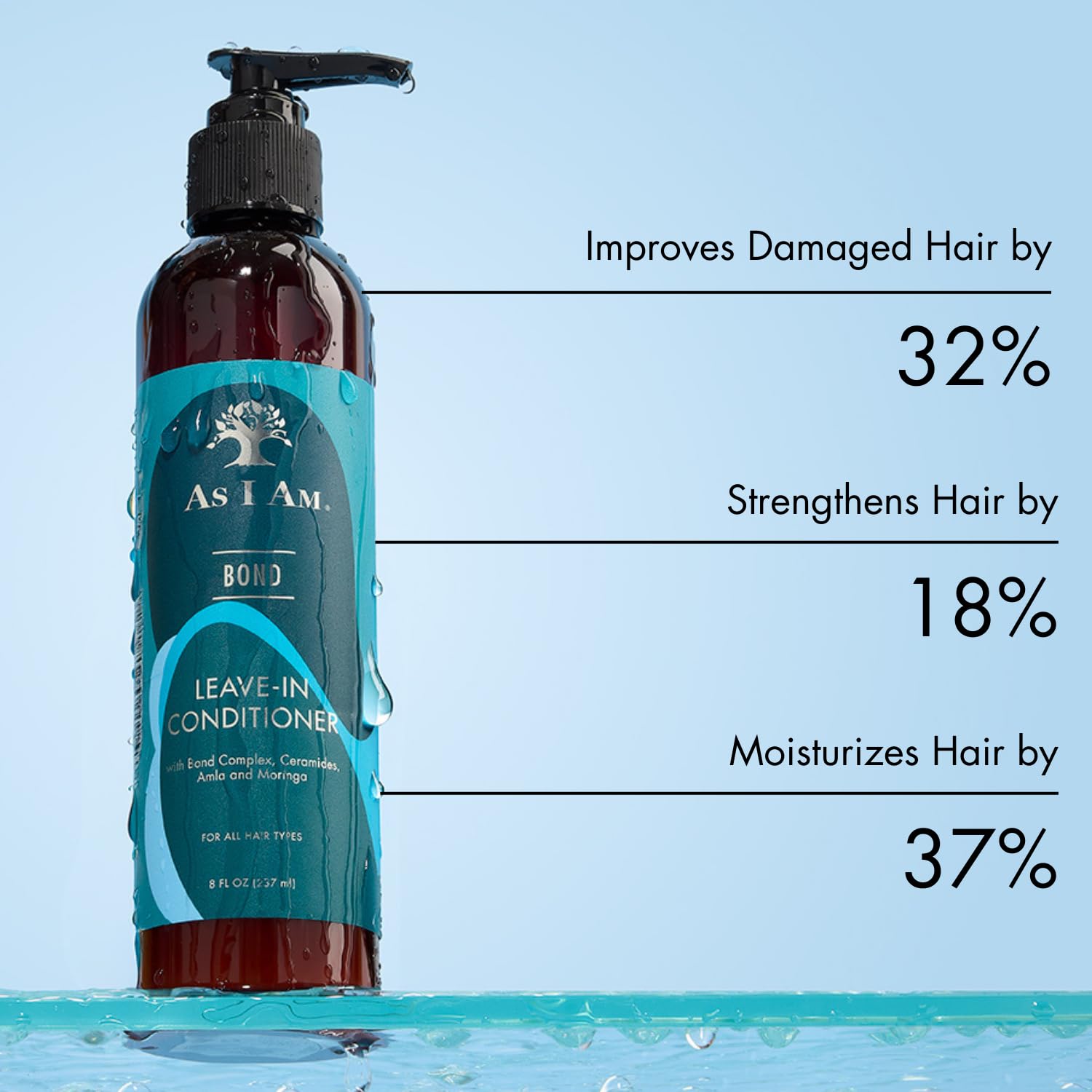 As I Am Bond Leave-In Conditioner - 8 oz - Bond Repair Treatment For Damaged Hair - with Moringa, Amla, & Ceramides - Image 4