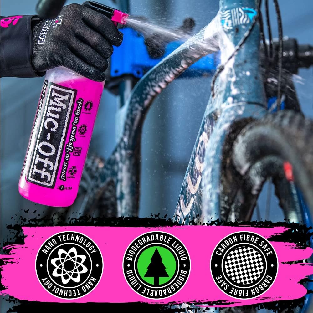 Muc-Off Nano Tech Bike Cleaner 206 5 Piece Premium Brush Kit - Includes 5 Bike Cleaning Brushes With Durable Nylon Bristles And Ergonomic Rubberised Handles To Minimise Impact - Image 4