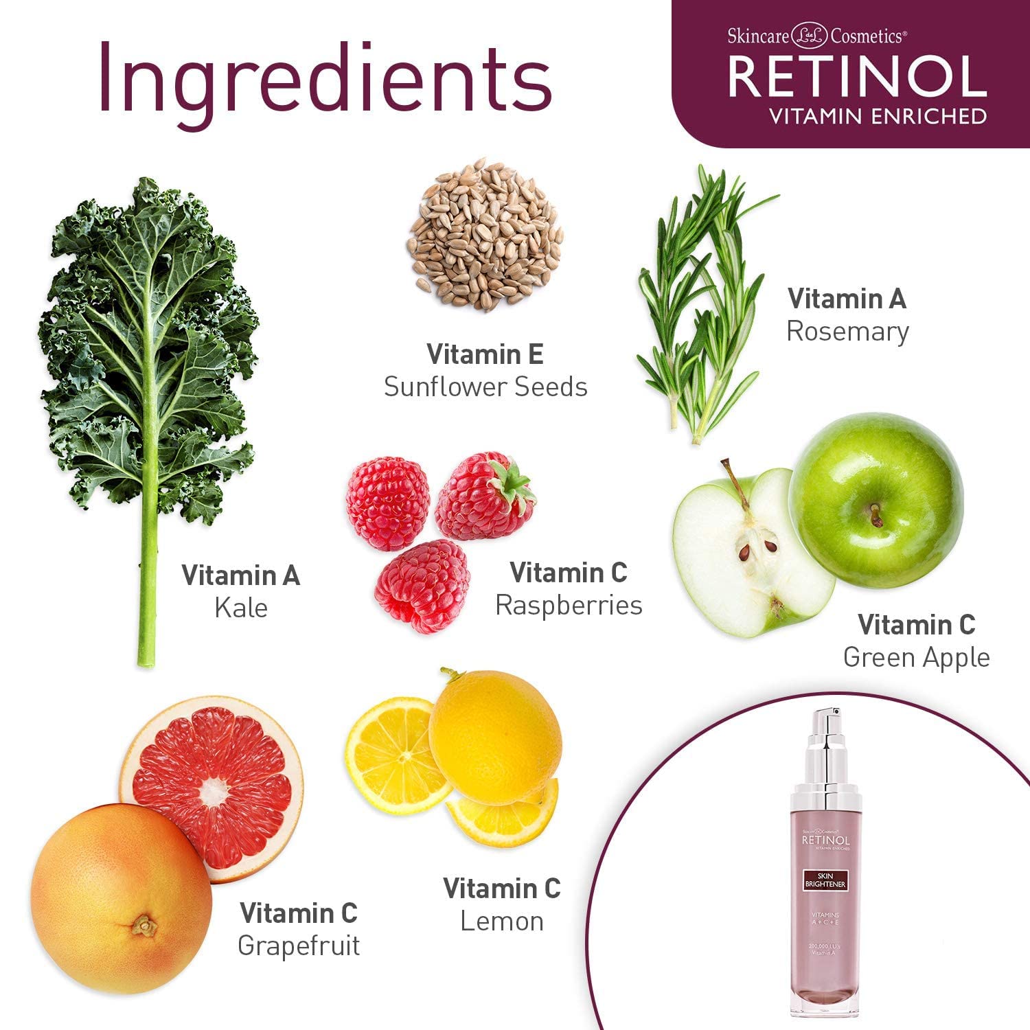 Retinol Skin Brightener – The Original Retinol Brand – Skin Tone Corrector Smooths & Rejuvenates Face for Healthy Glow – Minimizes Fine Lines & Wrinkles with Plant & Fruit Extracts, Vitamin A, C & E - Image 3