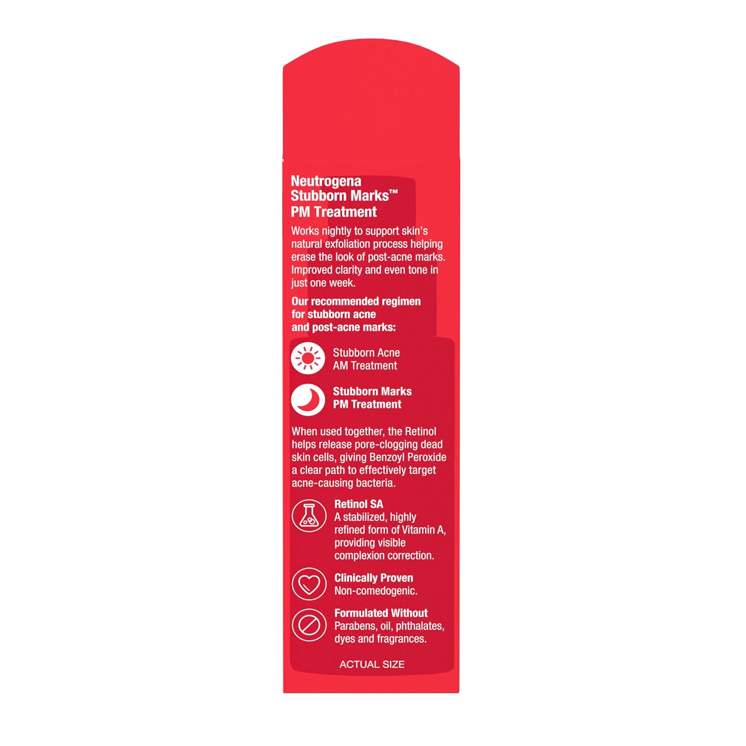Neutrogena Retinol SA, Stubborn Marks PM Treatment, Face-Exfoliating Treatment to Help Reverse the Look of Post-Acne Marks & Uneven Skin Tone, Non-Comedogenic, PM Treatment, unscented, 1.0 Fl Oz - Image 6