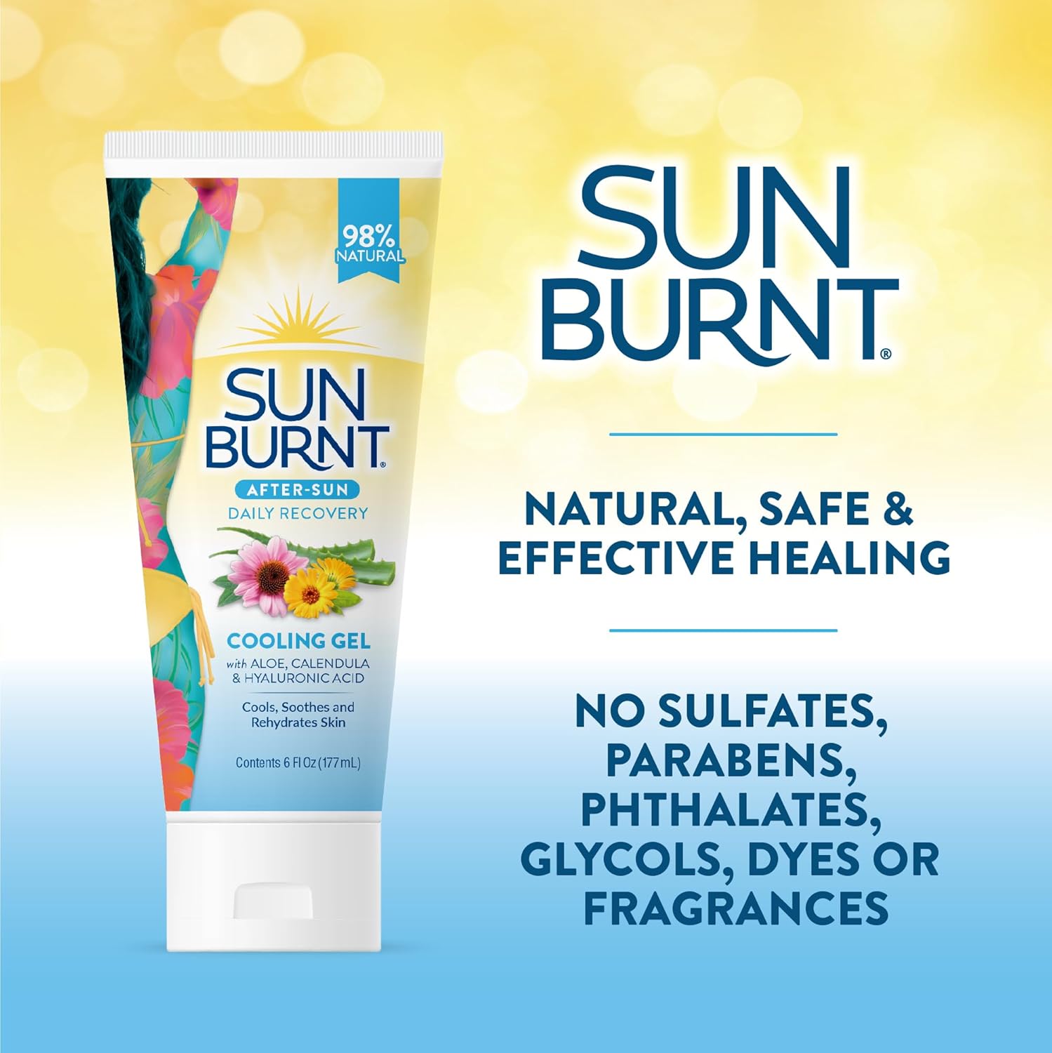 EMCW9 Ultra Hydrating Aloe Vera Gel by Sunburnt 6 Ounce,Clear,SUNB21006 - Image 6