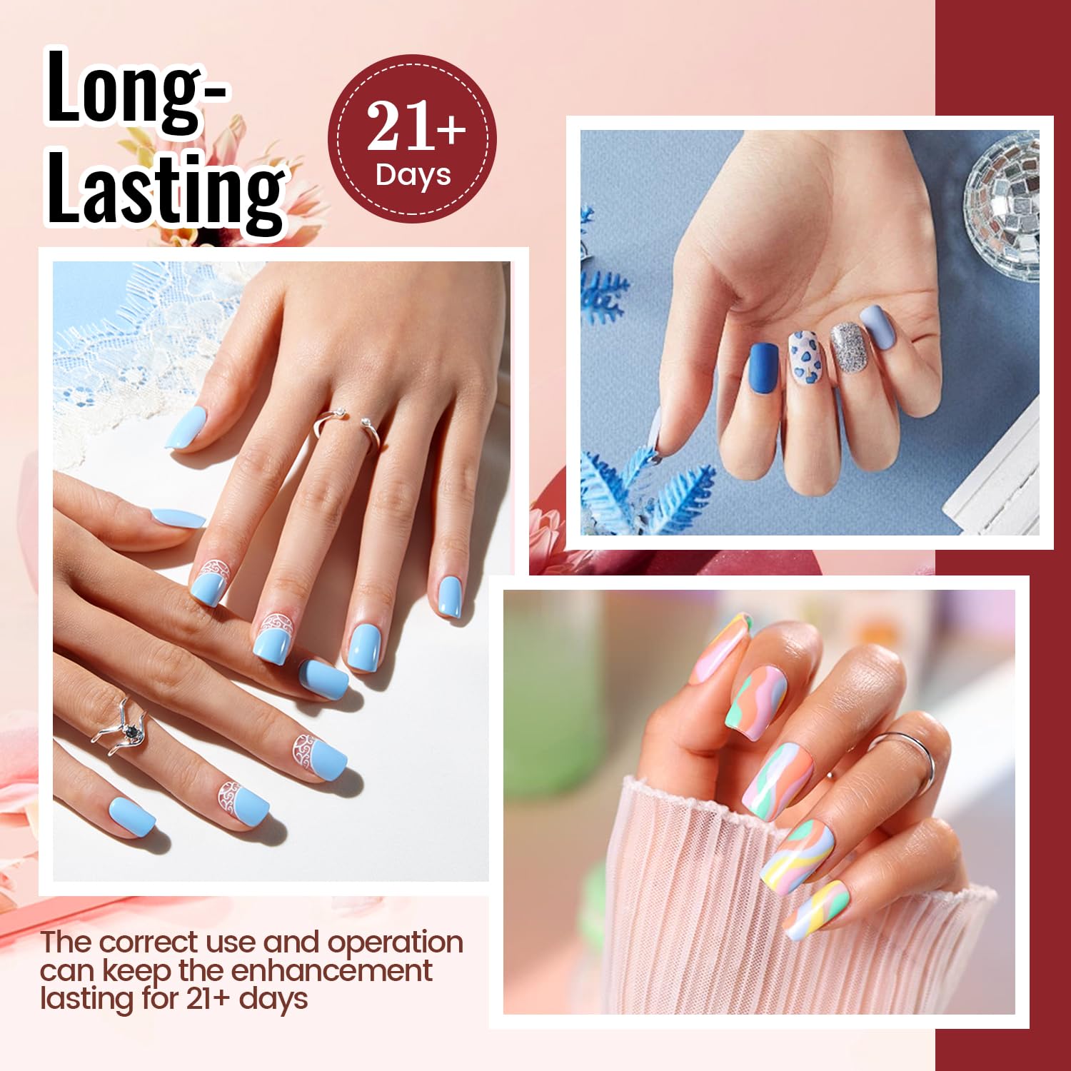 JODSONE Gel Nail Polish Kit with U V Light 32 Colors Gel Polish Nail + 4 Functional Adhesive Bottles Kit Soak Off Manicure Tools Gifts for Women - Image 4