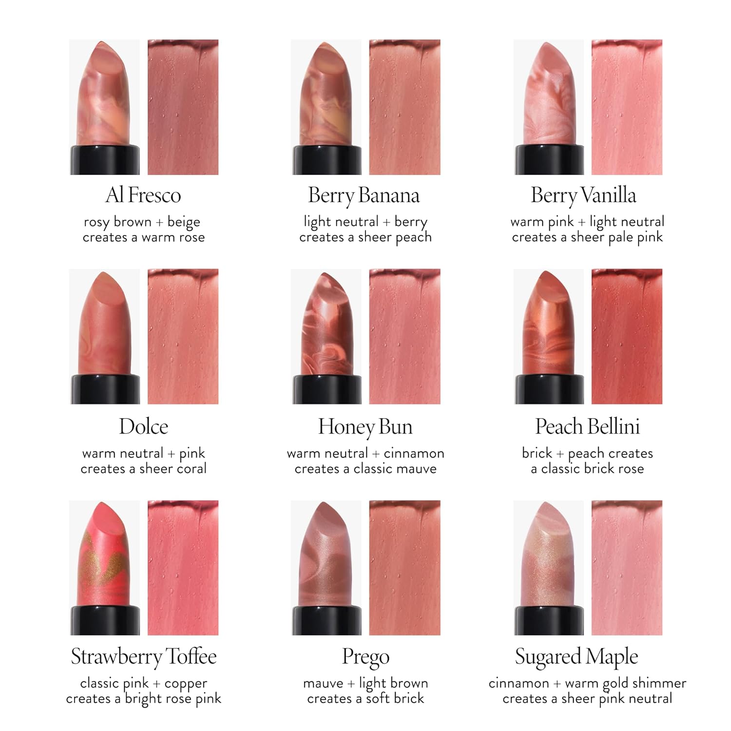 LAURA GELLER NEW YORK Italian Marble Sheer Lipstick - Honey Bun - Hydrating & Lightweight - Vitamin E & Caster Seed Oil - Cream Finish - Image 9