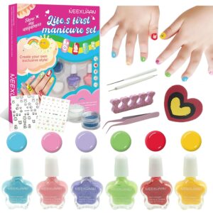 Kids Nail Polish Set for Girls Nail Polish Kit for Kids Ages 7-12 Quick Dry & Non-Toxic Nails Polish Manicure Set for Girls Gifts