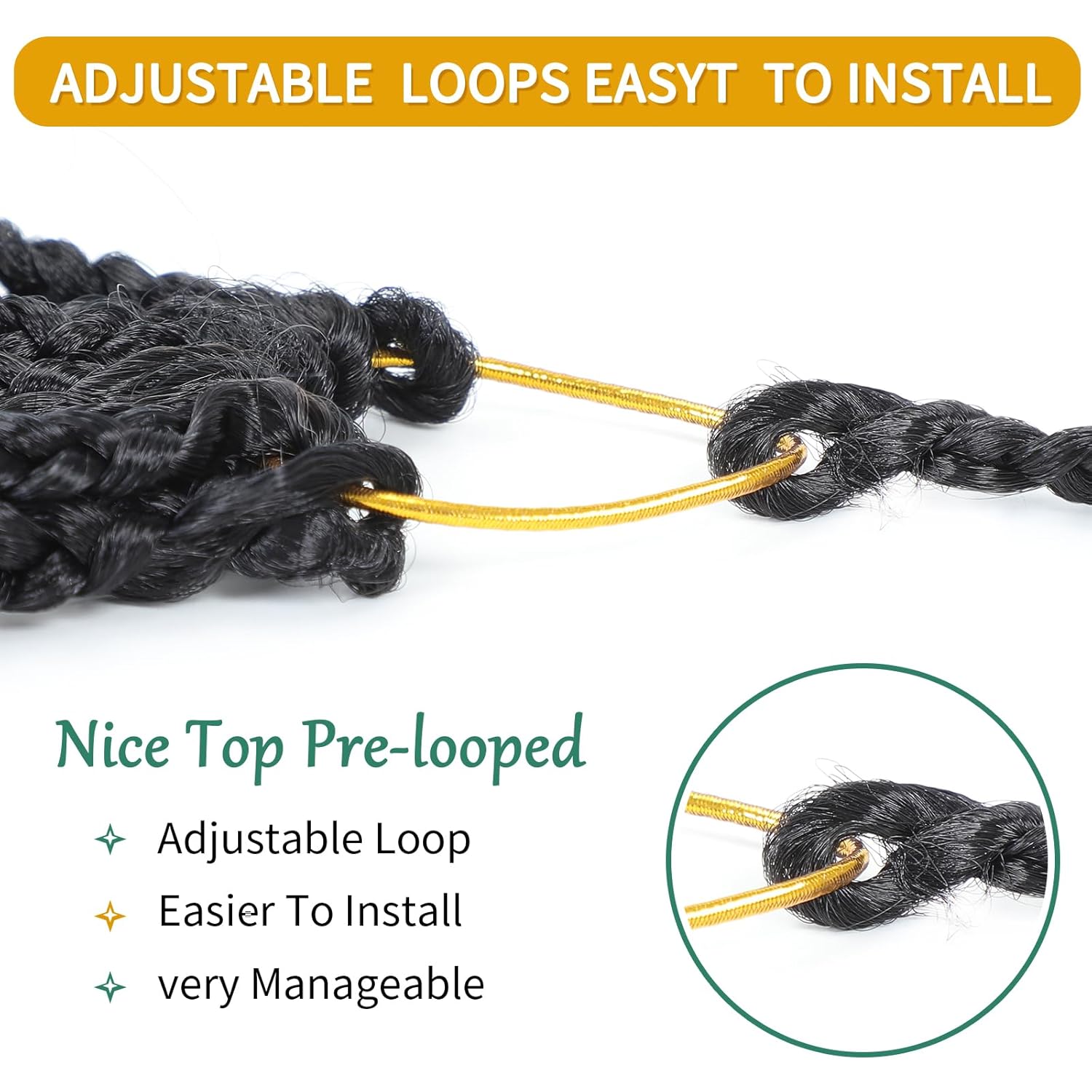 Karida 9 Packs Goddess Box Braids Crochet Hair 12 inch, Crochet Braids With Curly Ends, Pre-Looped Boho Box Braids Crochet Hair For Black Women (12 Inch, 1B/30/27#) - Image 4