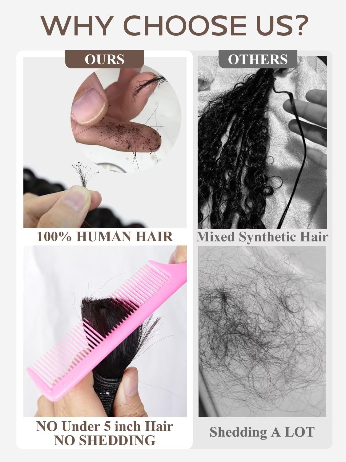 Human Braiding Hair, Boho Braids Human Hair 1 Bundle 50g 18 Inch Deep Water Wave Bulk Human Hair for Braiding No Weft 12A Brazilian Virgin Curly Human Hair Extensions for Wet and Wavy Braiding Hair - Image 3