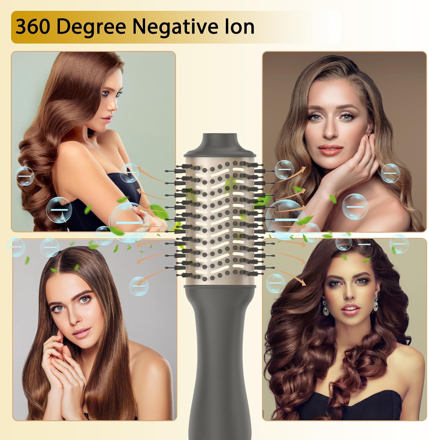 Nicebay Hair Dryer Brush, Blow Dryer Drush,Hot Tools Blow Dryer Brush for Women, One Step Blowout Brush with Display Screen, Oval Ceramic Barrel, Negative Ion - Image 3