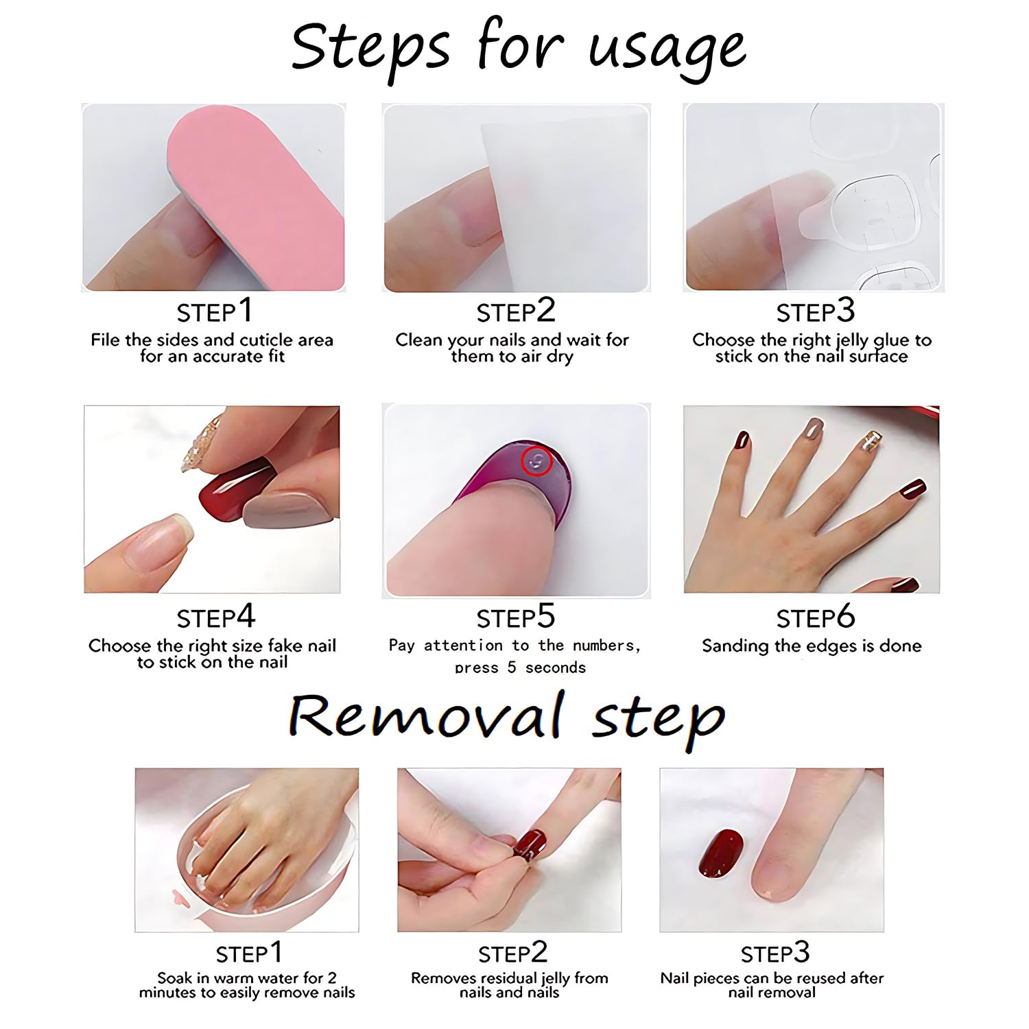 Glitter Press on Nails Coffin Long Pink False Nails With Designs Full Cover Reusable Acrylic Ballerina Artificial Glue on Nails for Women 24Pcs - Image 7
