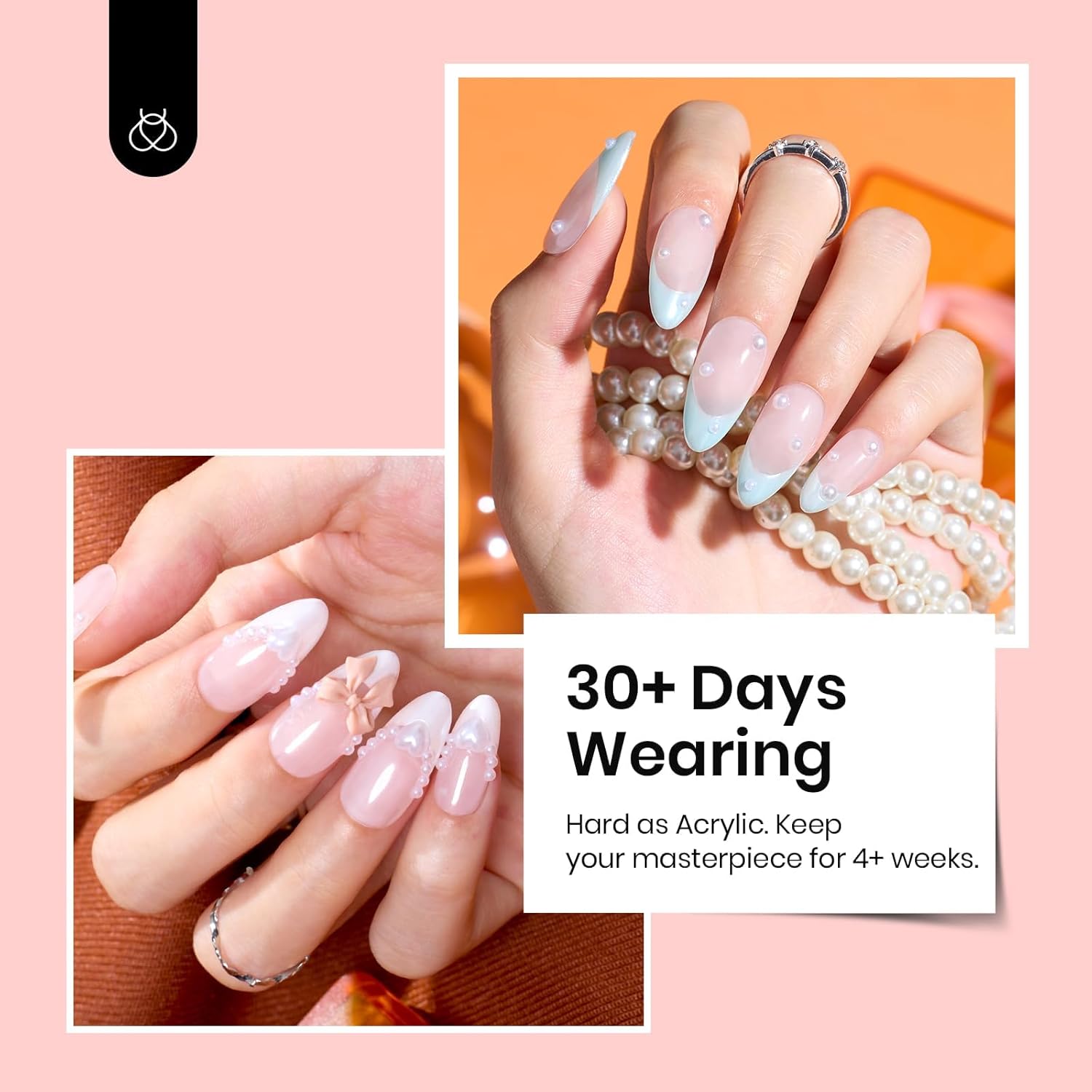Beetles Builder Gel for Nails-10 in 1 30g *3 Colors Builder Gel Nail Kit Nail Extension Clear Nude Pink Hard Gel Sculpted Gel with Base Top Coat Nail Forms Nail Pen Nail Art Manicurist Gift for Women - Image 6