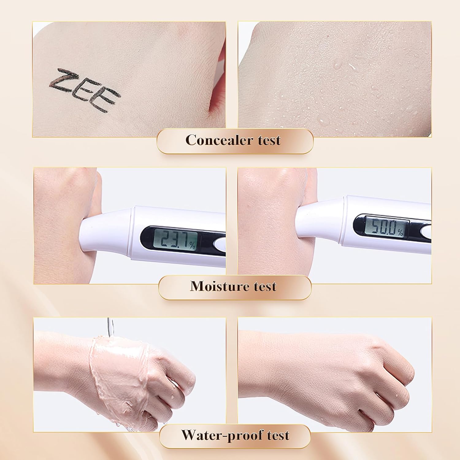 Air Cushion CC Cream - Moisturizing BB Cream Foundation, Long-Lasting Waterproof New Mushroom Head Cushion Foundation Concealer for Even Skin Tone (Buff Beige, 1 PCS) - Image 6