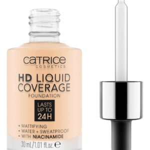 Catrice | HD Liquid Coverage Foundation | High & Natural Coverage | Vegan & Cruelty Free (002 | Porcelain Beige)