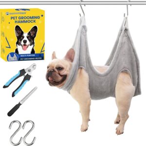 Dog Grooming Kit - Hammock, Harness, Nail Clipper for Cats and Dogs, Claw Care (S)