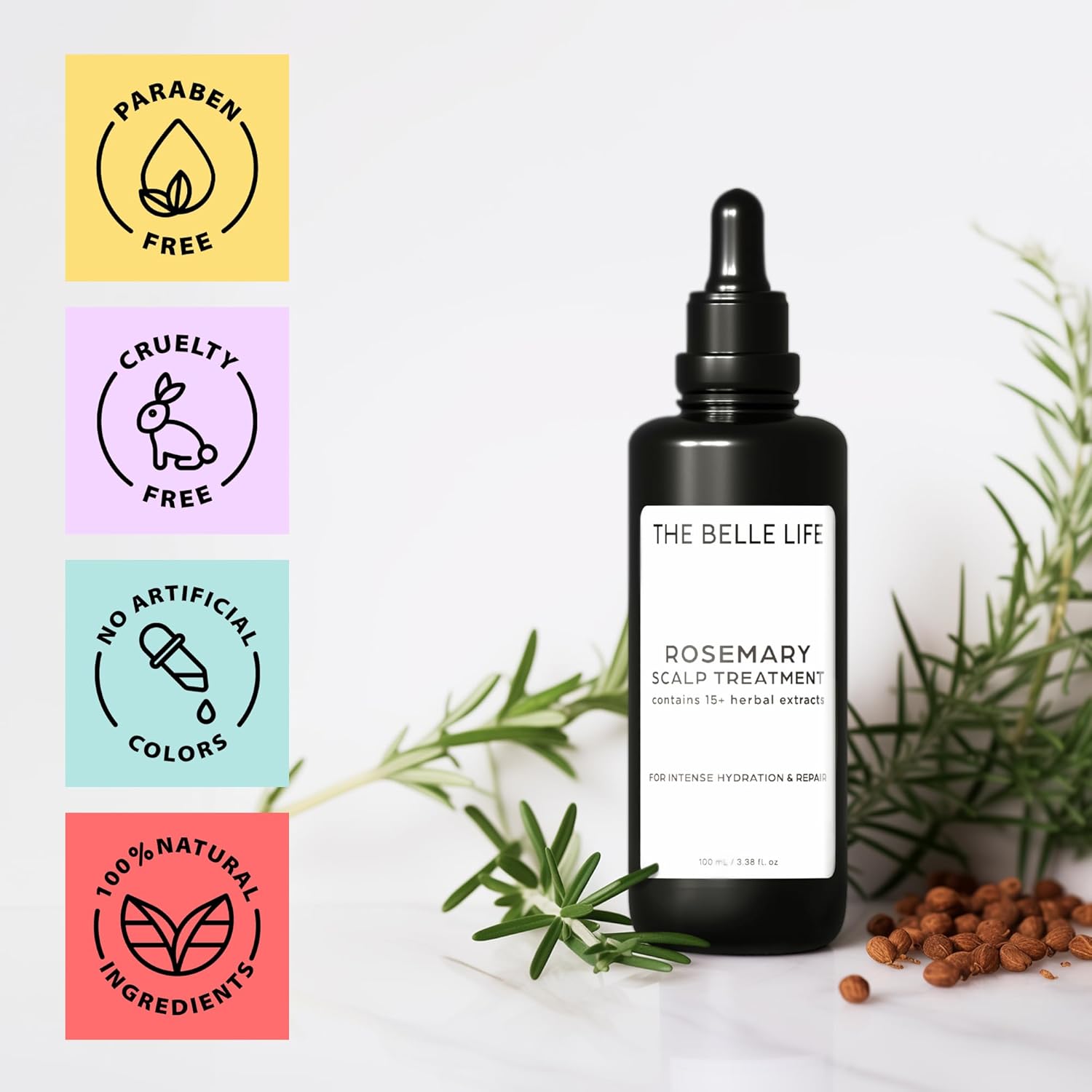 Rosemary Hair Oil Scalp Treatment 100ml for Nourishing Fuller-Looking Hair - Image 8