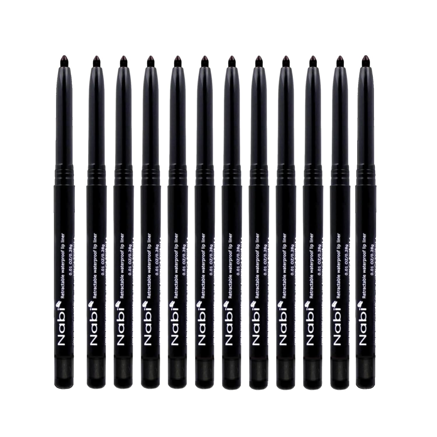 Nabi Retractable Waterproof Eyeliner Pencil – 12‑Pack Smudge‑Proof, Long‑Lasting & Hypoallergenic Professional Makeup Eyeliner for Sensitive Eyes - Image 2
