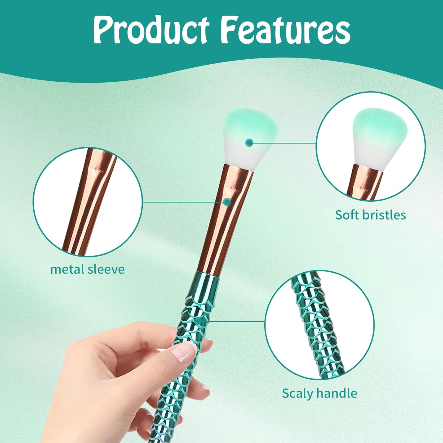 Makeup Brush Set 11Pcs Eye Makeup Brushes, Eyeshadow Concealer Eyeliner Brow Blending Brush Tool - Image 2