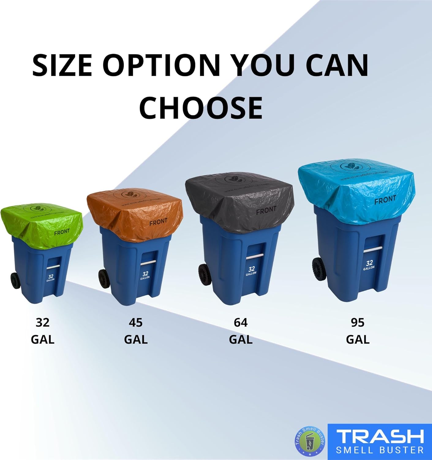 Trash Can Cover, Biodegradable Odor Eliminating Bag with Elastic Rubber Band, Eliminates Odor from Trash, Lemon Scented, Durable, Effective, 45 Gallon, 3 per Bag - Image 6