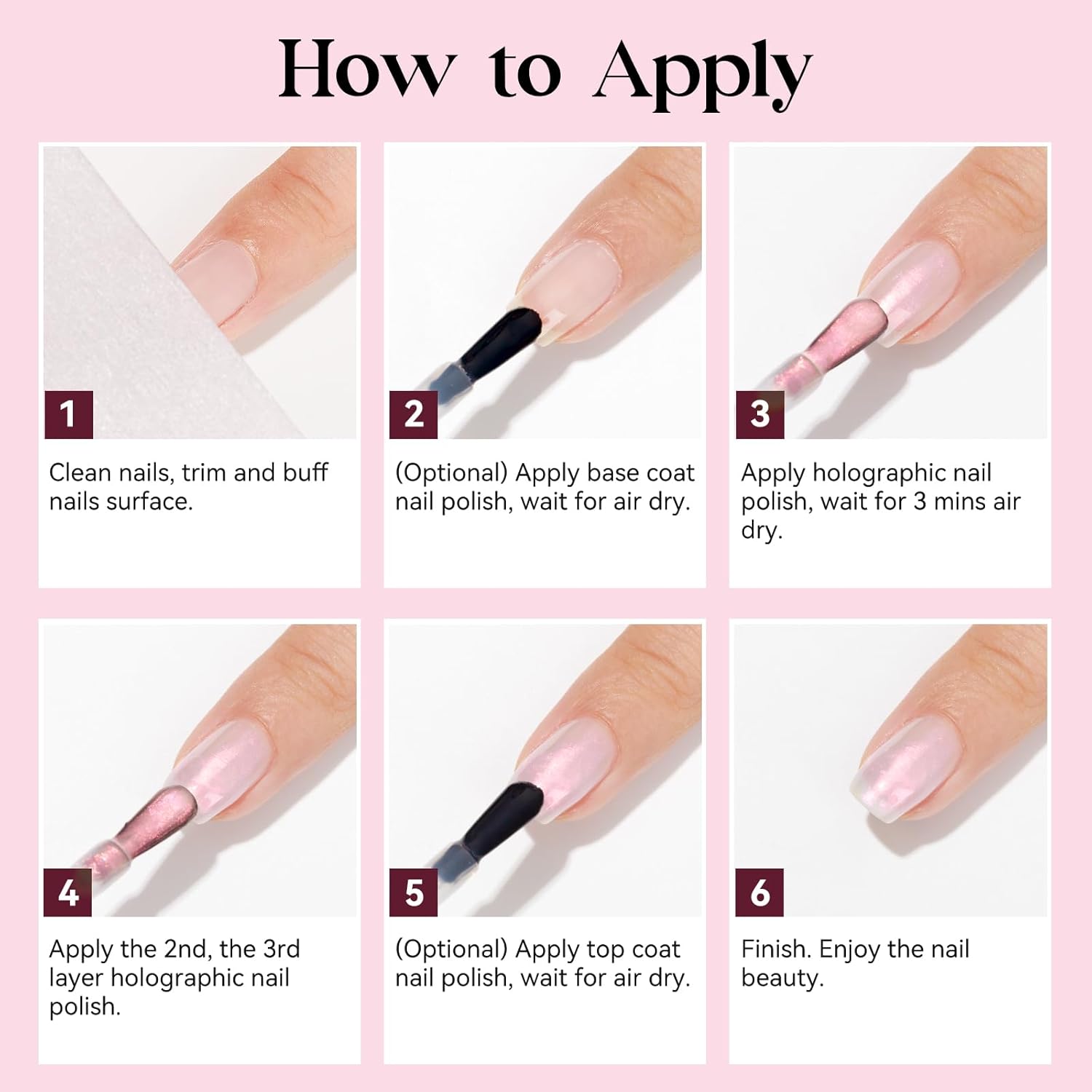 MIZHSE Nail Polish: 15Ml Mermaid Pearl Nail Polish Pink Aurora Effect Nail Polish, Fingernail and Toenail Polish Glossy Long Lasting Nail Polish Trendy DIY at Home Nail Gift Spree - Image 7