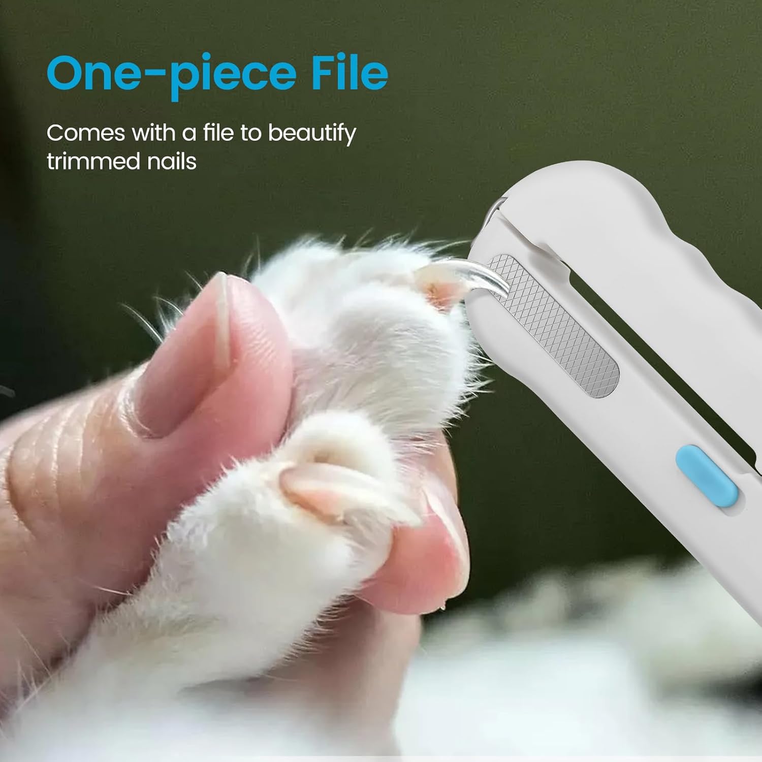 Cat Dog Pet Nail Clippers with Light, Llluminates Cat Dog Nails or Bloodline,Safety Pet Nail Clipper for Dogs, Cats, Rabbits Sharp No Nail Splitting - Image 4
