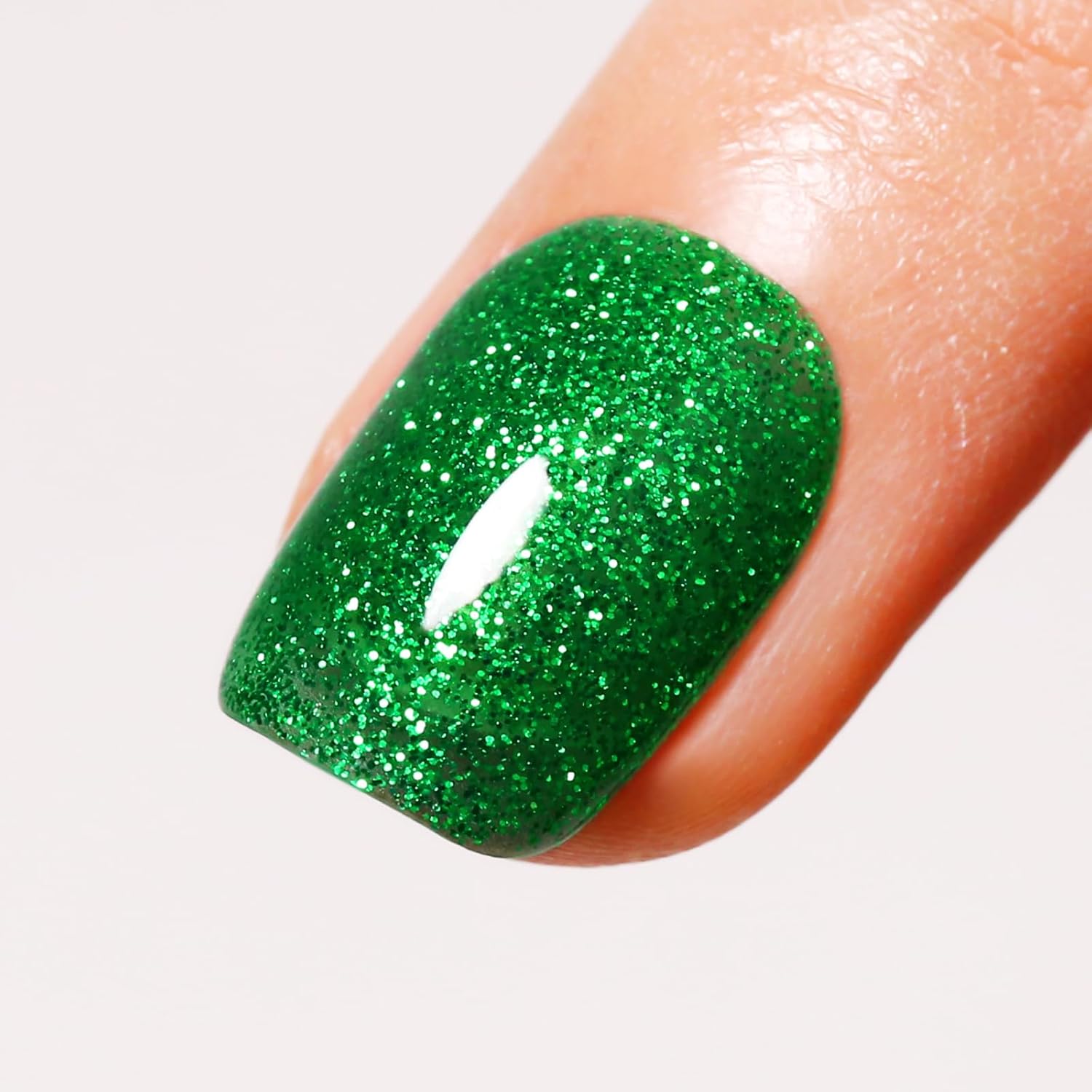 Glitter Green Gel Nail Polish, 16ml Sparkly Christmas Green Soak Off UV/LED Gel Polish Manicure Salon DIY at Home 1 Pcs - Image 4