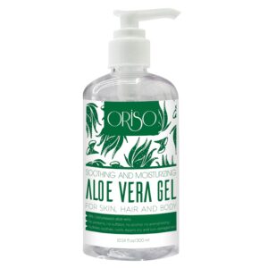 Aloe Vera Gel With Cold Pressed Aloe Vera - Pure Sunburn Relief, Bug Bites, Small Cuts - Soothing Moisturizer Lotion For Face, Hair and Body - 10 Fl Oz