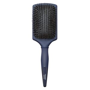 Intuition Glosser Smooth & Glossy Boar Bristle Paddle Brush, Detangles, Smoothes, and Massages Scalp to Distribute Oils for Shiny Healthy Hair, Navy Blue