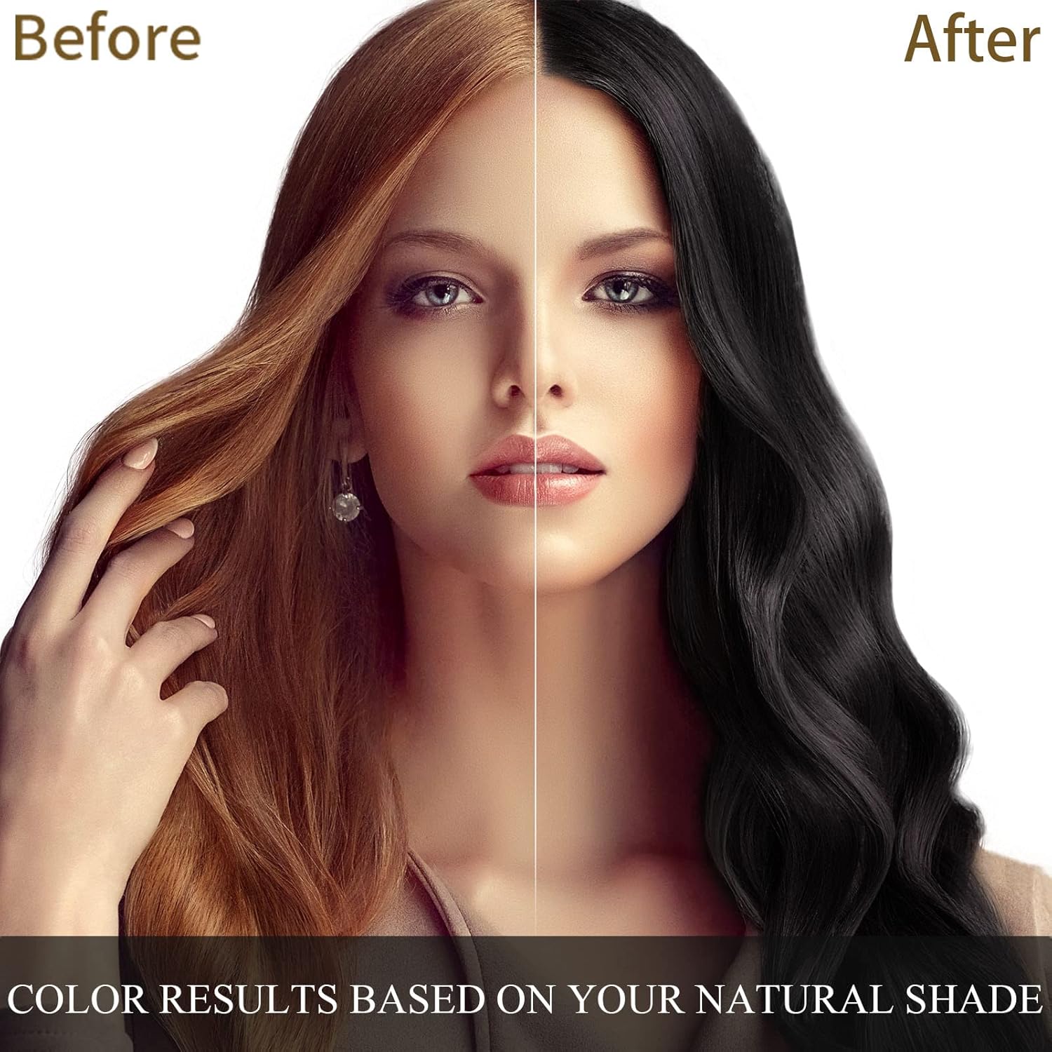 Ivnil Black Hair Dye Shampoo 3 in 1 Hair Color Shampoo for Women & Men for Gray Hair Coverage for Instant Champu Para Canas Mujer - Image 5