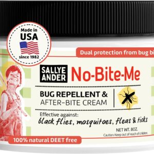 SALLYEANDER No Bite Me All-Natural Bug & Insect Repellent - Anti Itch Cream - 8 oz - Safe for Kids and Infants - Repels Mosquitoes, Black Flies, Fleas, and Ticks