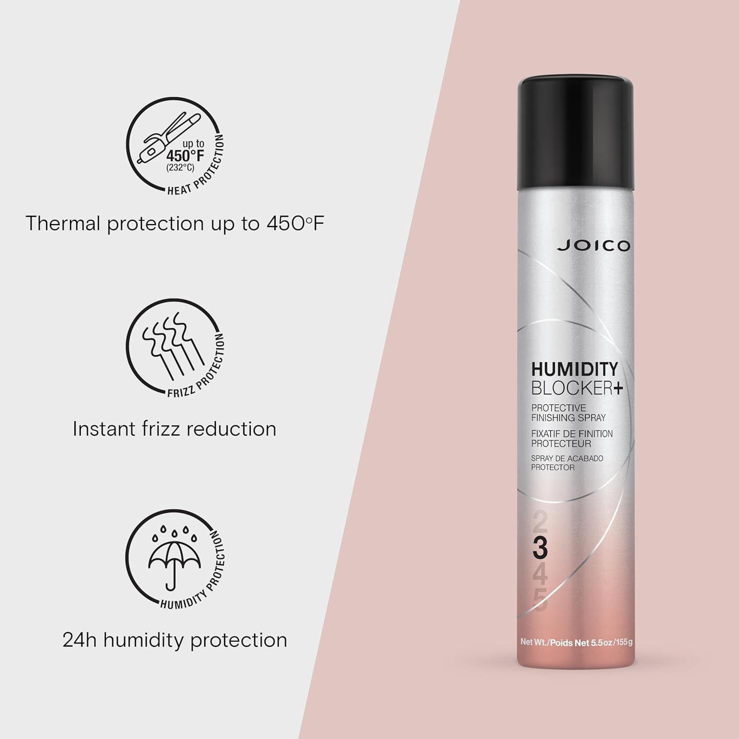 Humidity Blocker+ Protective Finishing Spray | For Most Hair Types | Protect Against Heat, Humidity, & Pollution | Boost Shine | Eliminate Static | Reduce Frizz | Paraben & Sulfate Free | 180mL - Image 3
