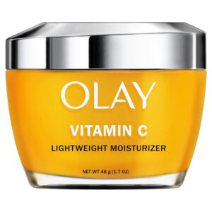 Olay Vitamin C Face Moisturizer, Brightening Cream for Women, Instant Hydration, Evens Tone, Dark Spot & Hyperpigmentation Reduction, Glowing Skin Care - Niaciniamide, Lactic Acid, 1.7 Oz