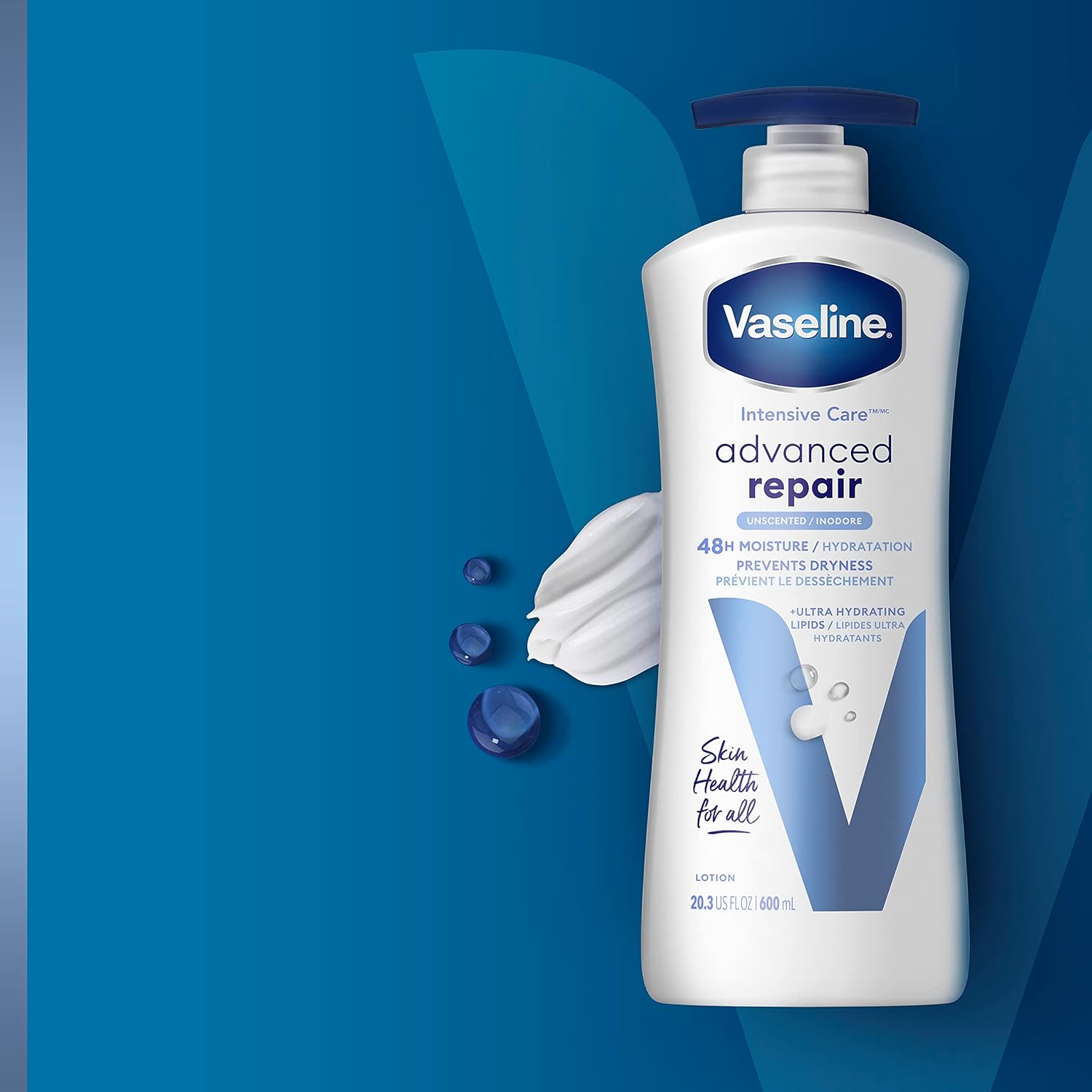 Vaseline Intensive Care Unscented Advanced Repair Body Lotion - Ultra-Hydrating with Lipids for Extremely Dry Skin, 20.3 oz, Pack of 3 - Image 13