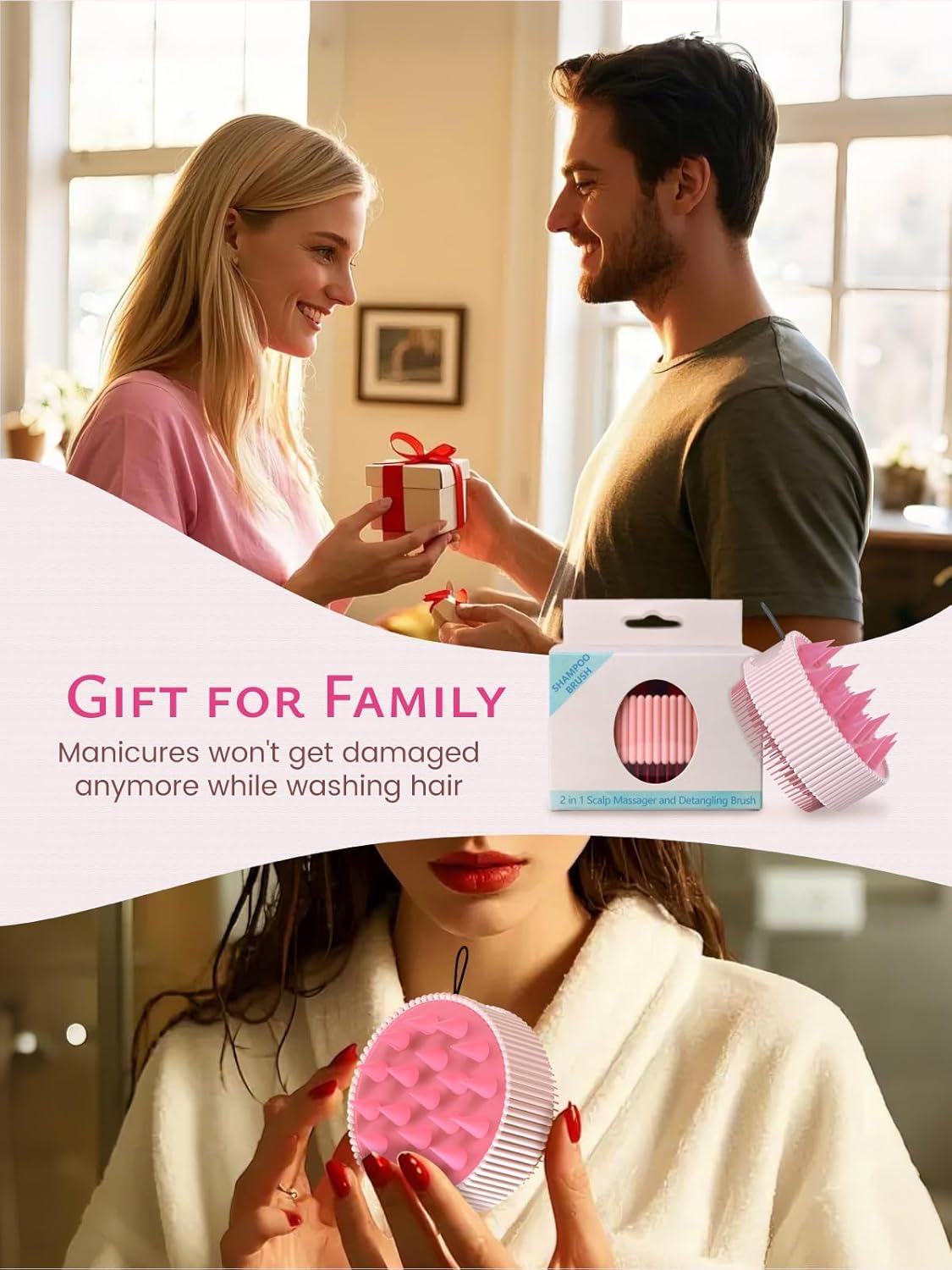 Rena Chris Scalp Massager Brush with Soft Silicone Bristles for Enhanced Hair Growth - Image 6