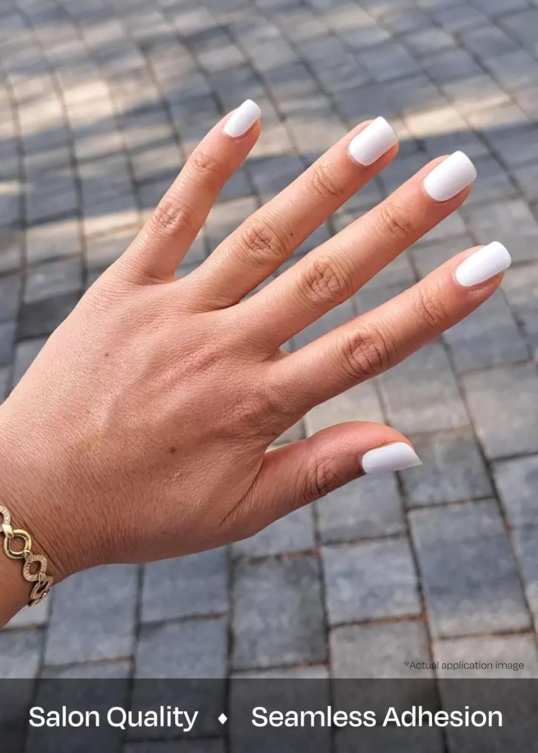 ohora Semi Cured Gel Nail Strips (N Clean White) - White, Solid, Works with Any UV/LED Lamps, Salon-Quality, Long Lasting, Easy to Apply & Remove - Includes 2 Prep Pads, Nail File & Wooden Stick - Image 4