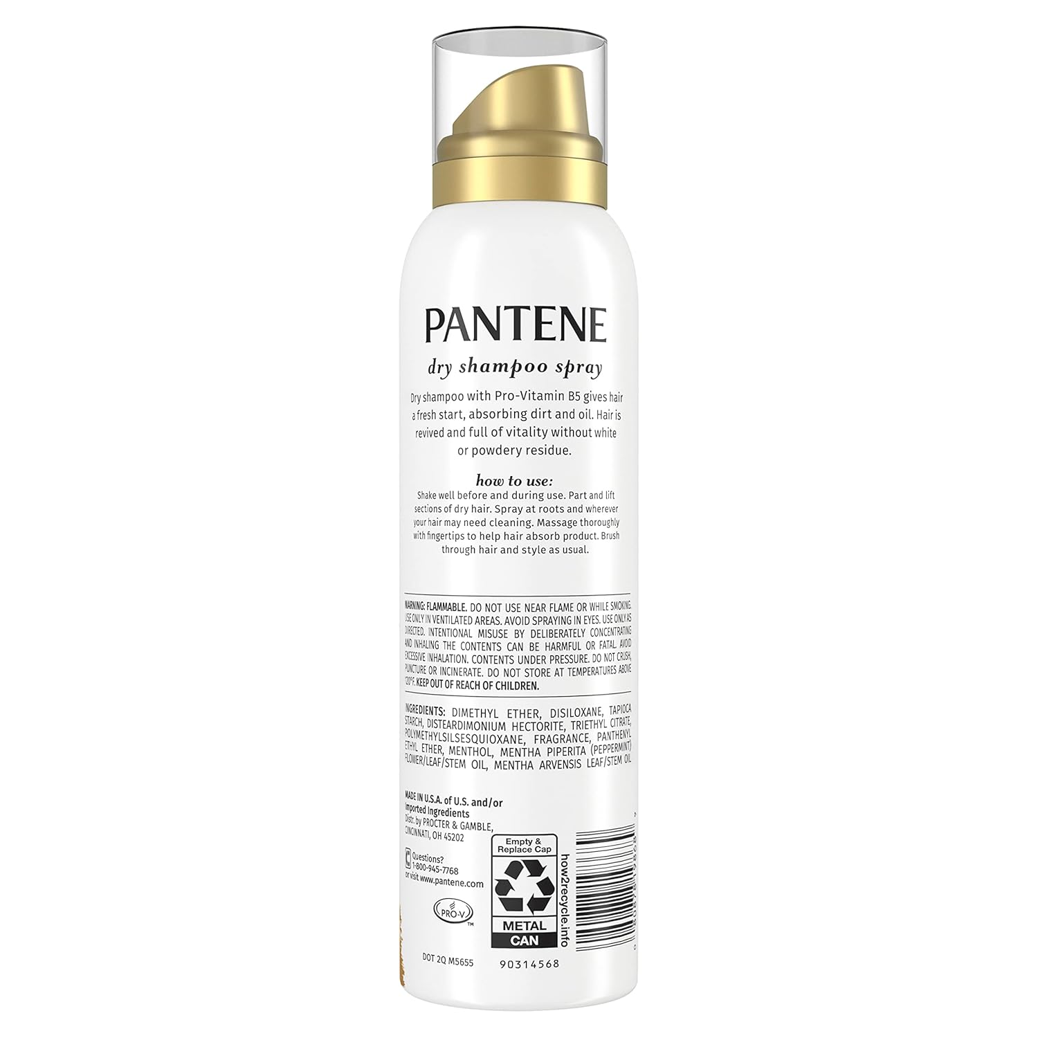 Pantene Pro-V Refresh Dry Shampoo Spray, Volumizing and Cleansing with Vitamin B5, for Fine, Thin and Color Treated Hair, 4.2 oz - Image 10