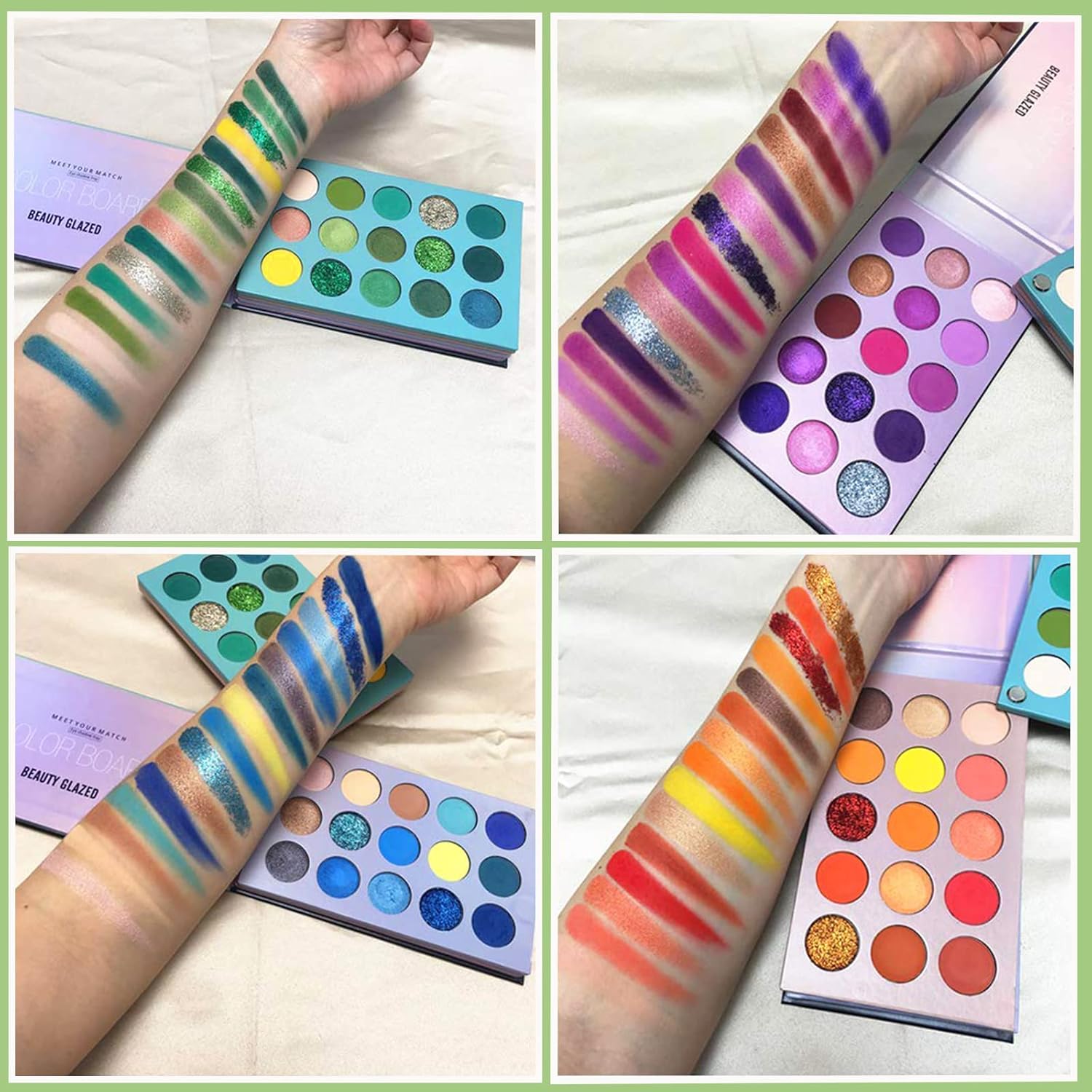 MYUANGO Color Board Eyeshadow Palette - Highly Pigmented 60 Shades Matte Shimmer Glitter Vegan Makeup Palette for Beginners - Waterproof, Blendable, Long-Lasting - Cruelty-Free - Image 5