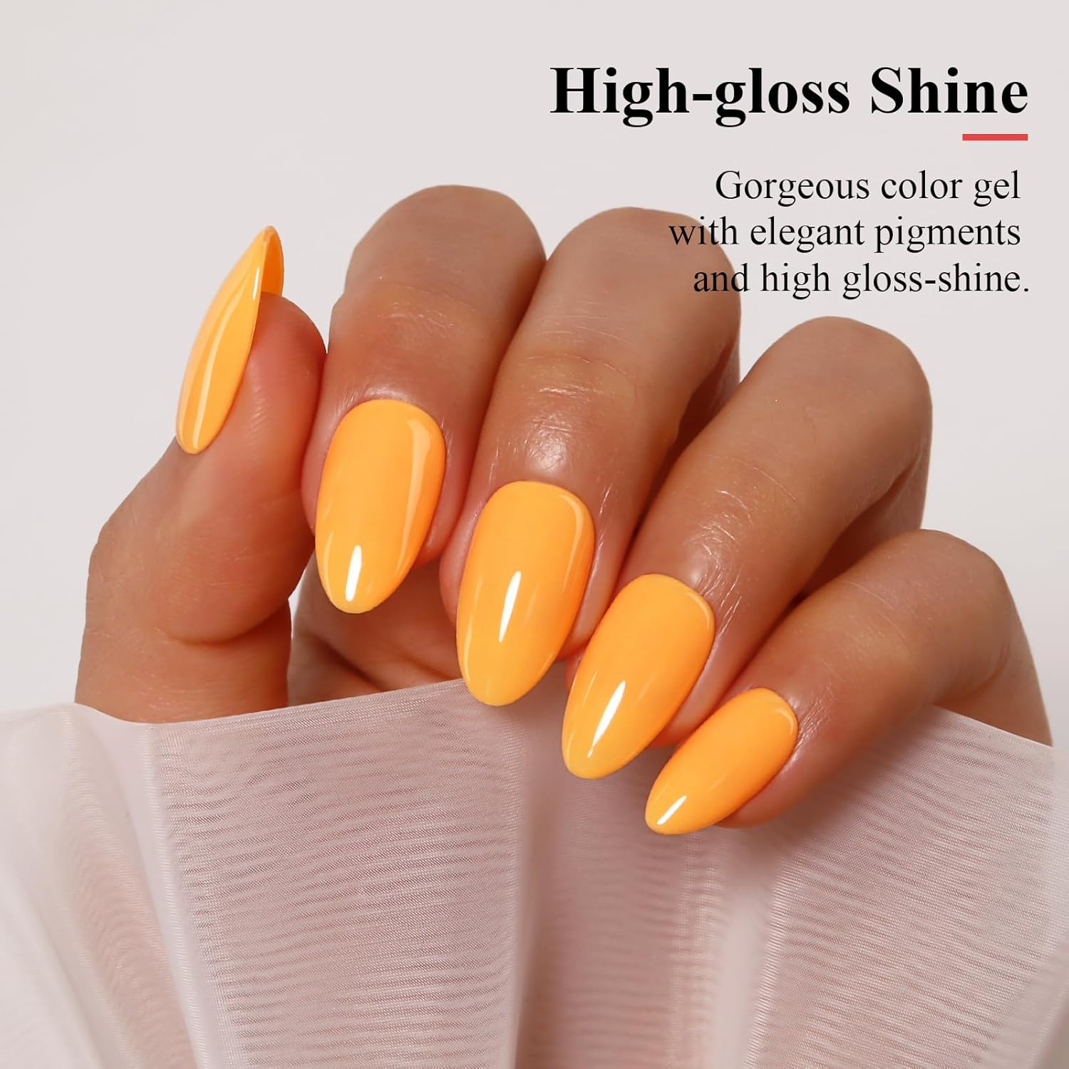 Imtiti Pastel Gel Nail Polish, 0.5 Fl Oz Light Yellow Orange, Spring/Summer/Easter Gel Nail Polish DIY Nail Art Starter Manicure Salon Kit - Image 2