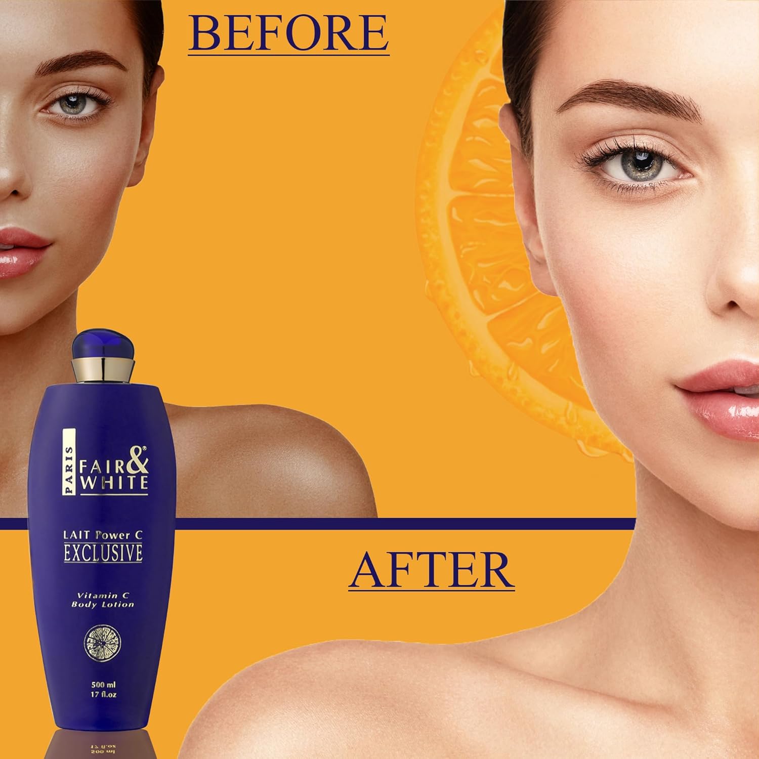 FAIR & WHITE Exclusive Body Lotion with Pure Vitamin C, 500ml / 17fl.oz - Image 5