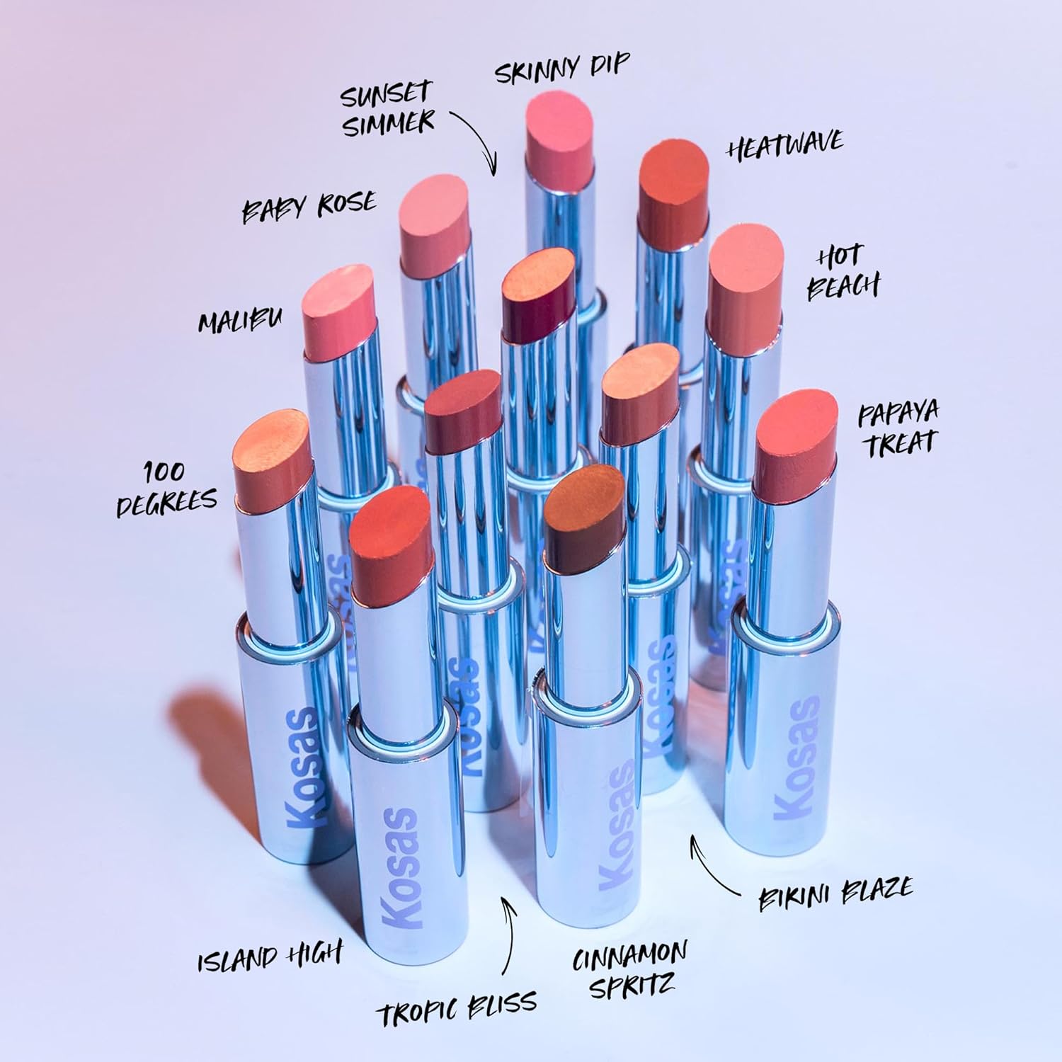 Kosas Wet Stick Moisturizing Shiny Sheer Lipstick with Ceramides, Hyaluronic acid, Peptides and Mango Butter - Soothes, Softens, and Moisturizes Lips – Baby Rose - Image 5